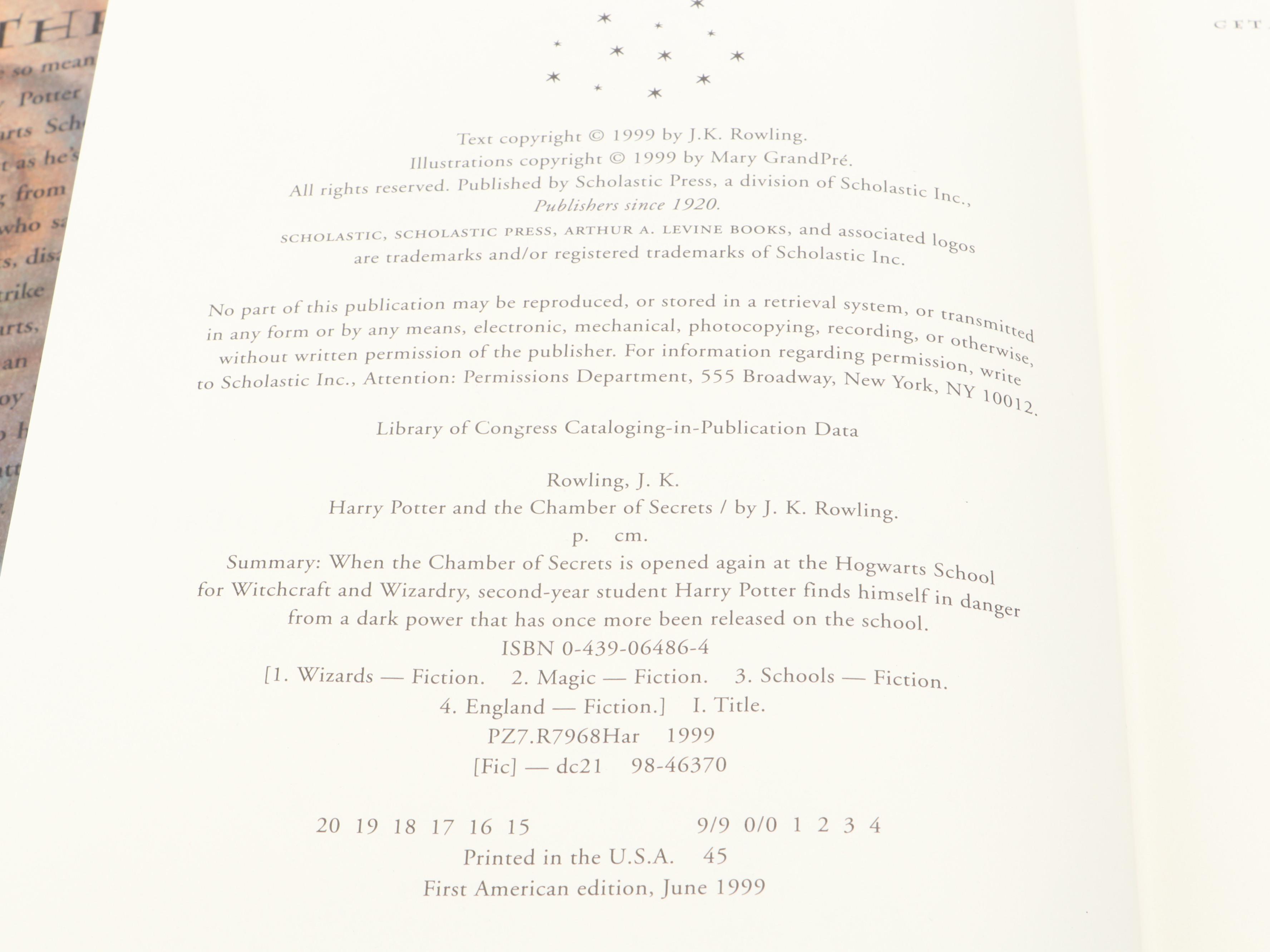 First American Edition "Harry Potter" Complete Series by J. K. Rowling