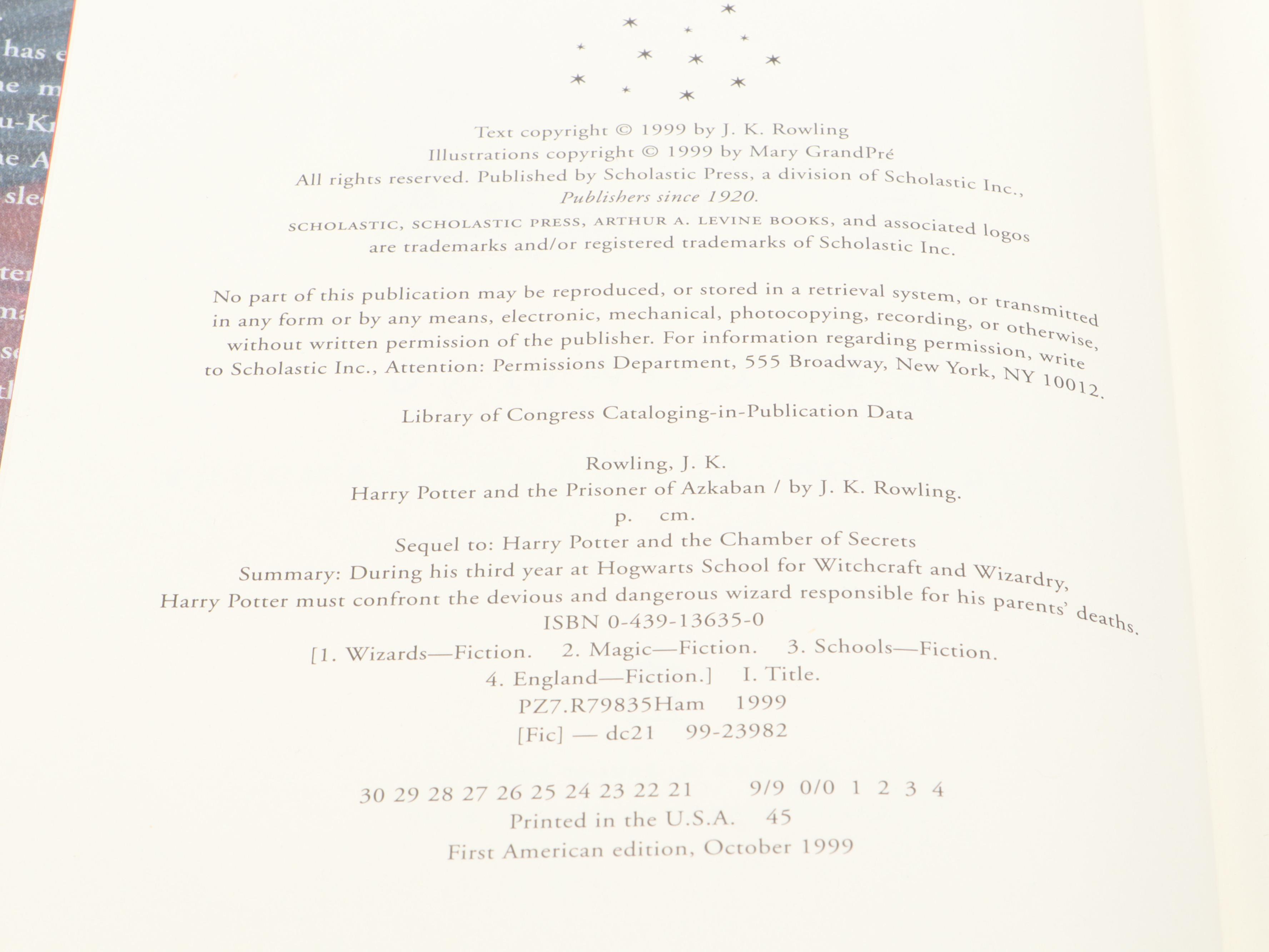 First American Edition "Harry Potter" Complete Series by J. K. Rowling