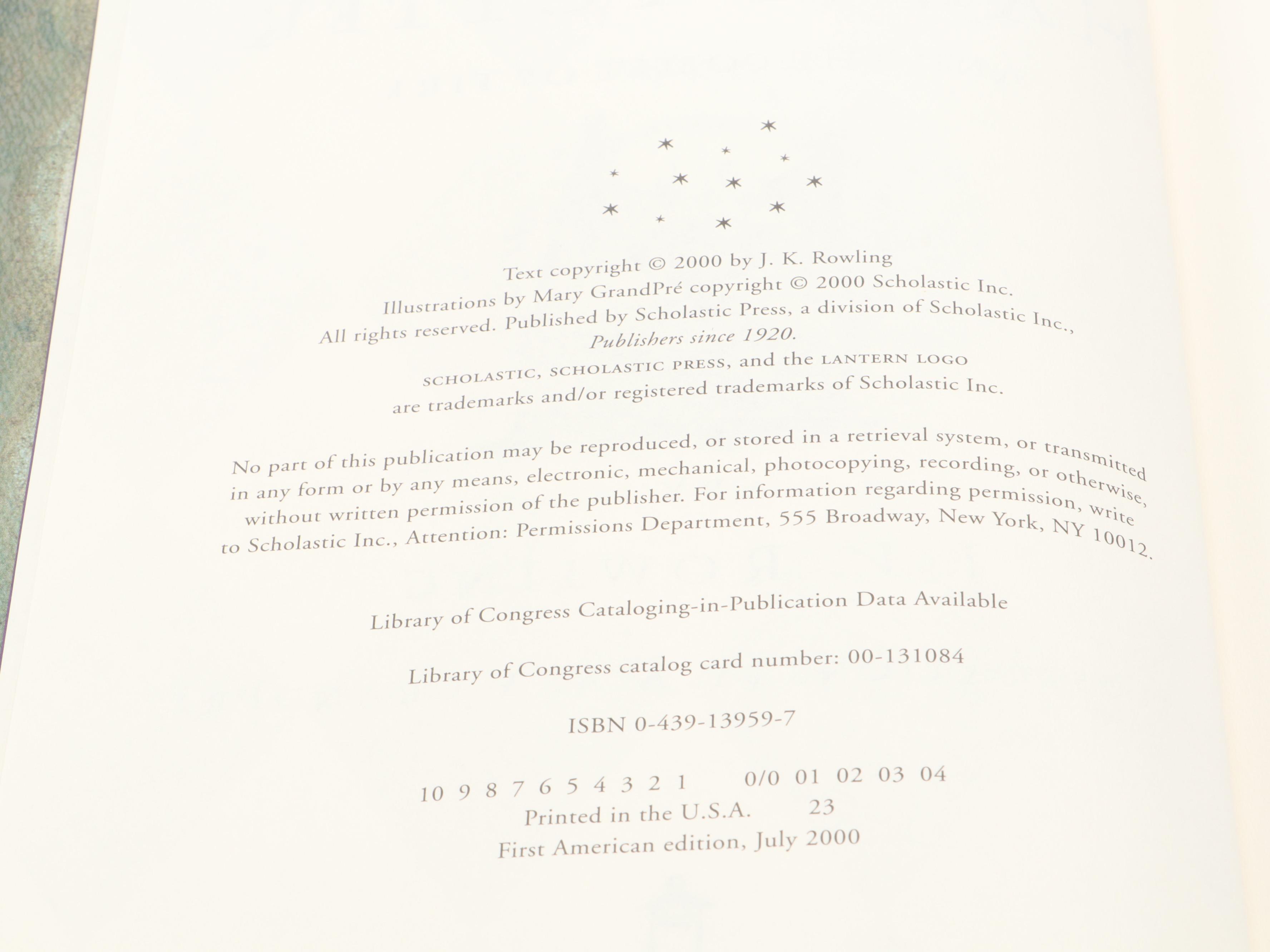 First American Edition "Harry Potter" Complete Series by J. K. Rowling