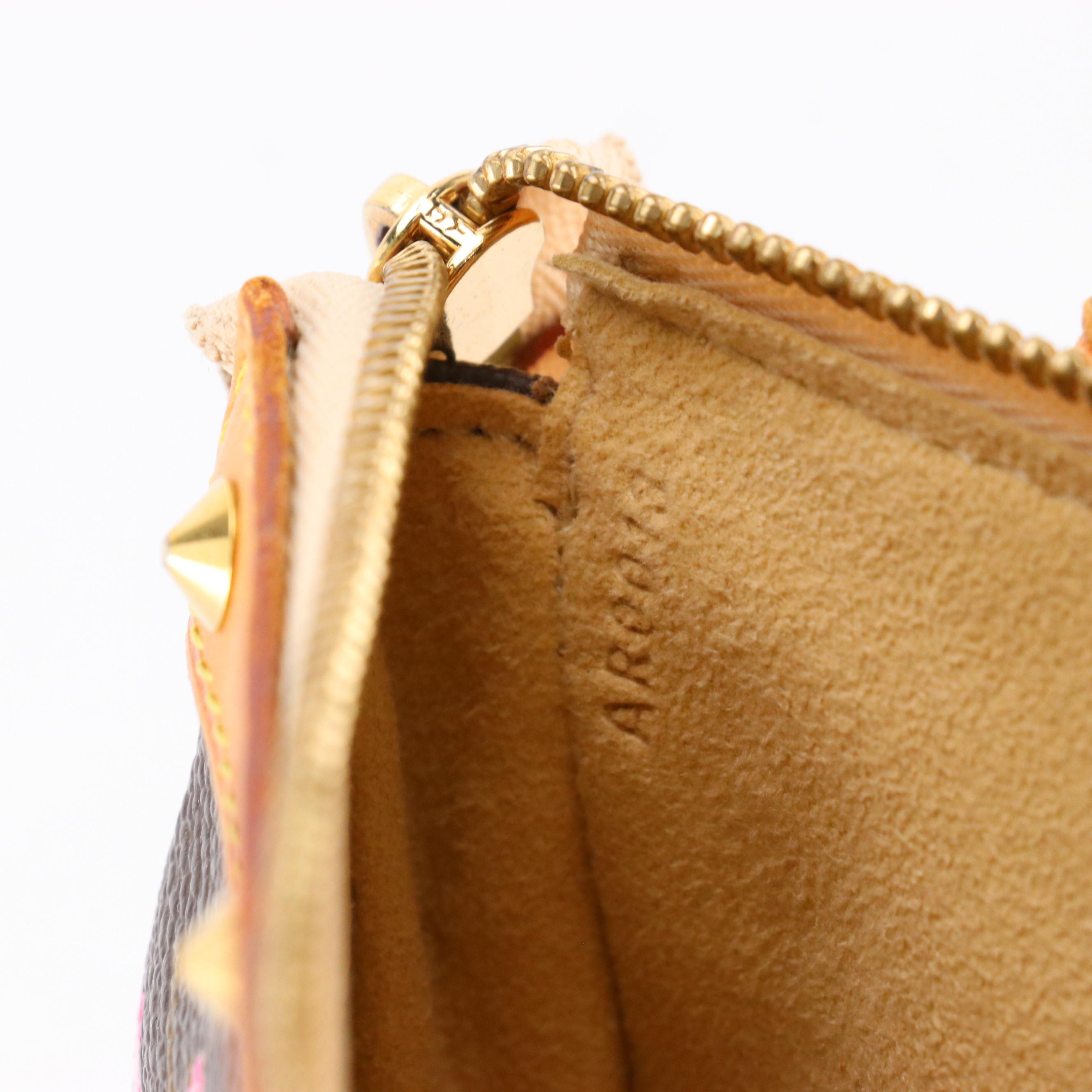 Louis Vuitton x Takashi Murakami Pochette Bag in Cherry Blossom Monogram Canvas