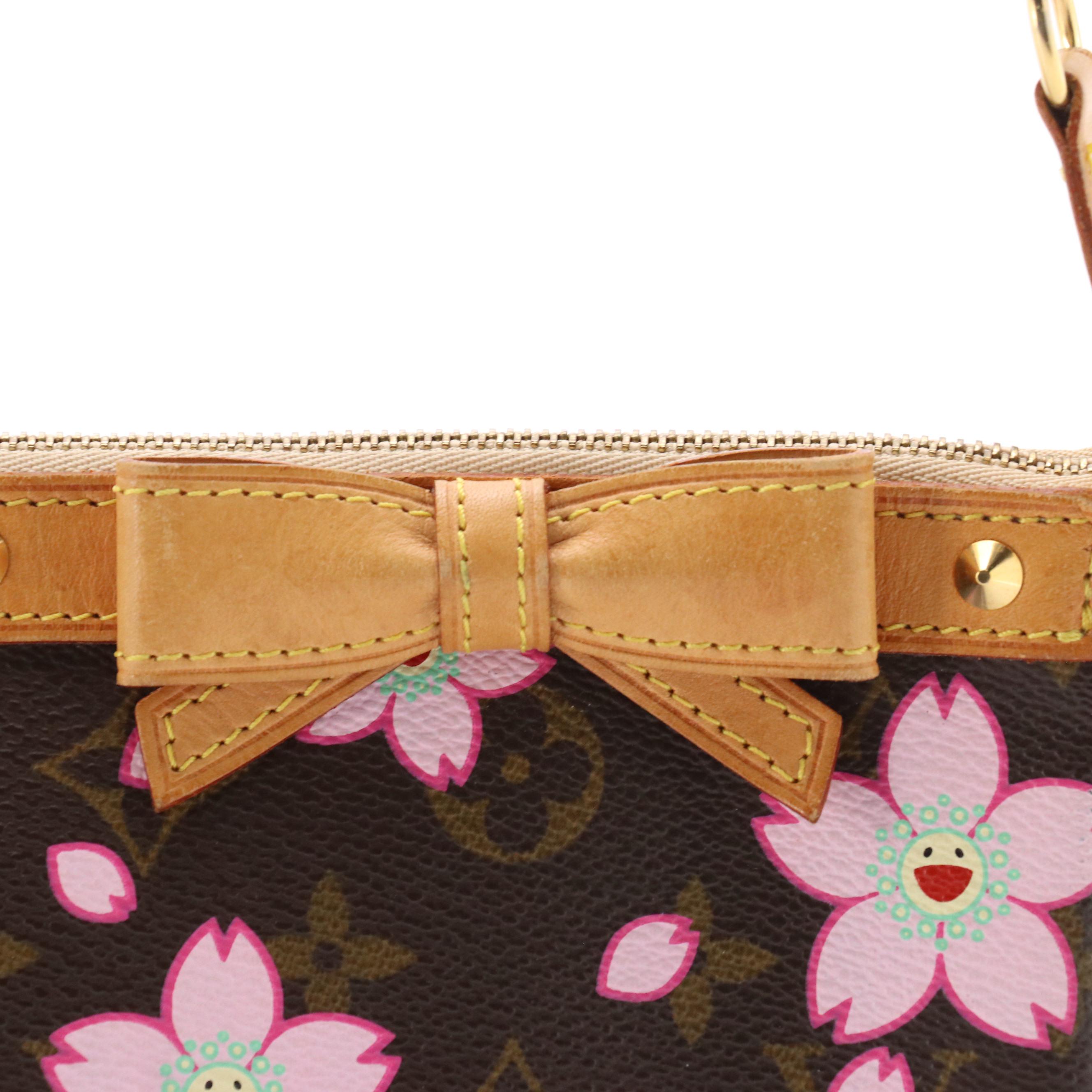 Louis Vuitton x Takashi Murakami Pochette Bag in Cherry Blossom Monogram Canvas