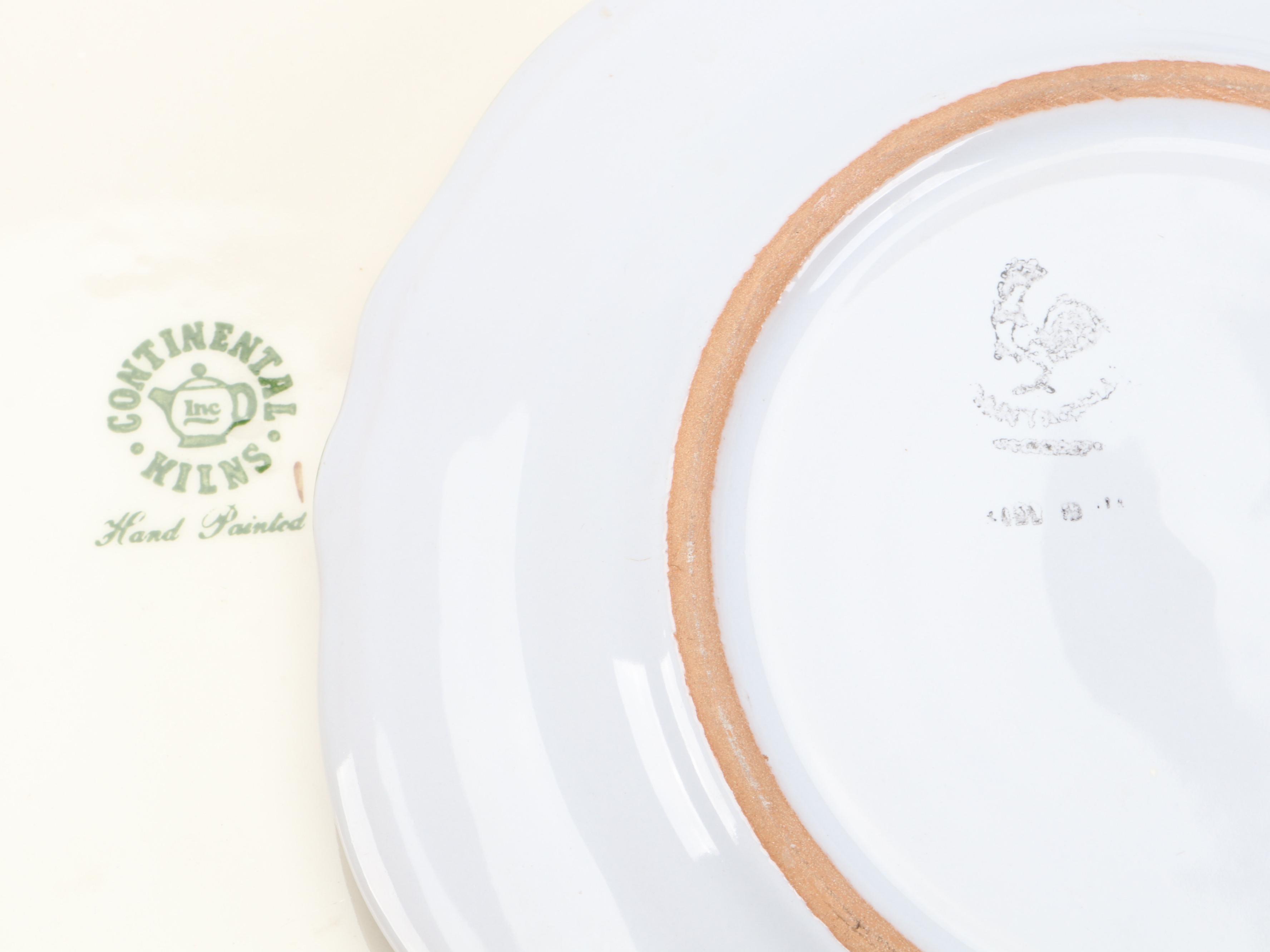 Italian Capodimonte Flowers with More Hand-Painted Ceramic Table Accessories