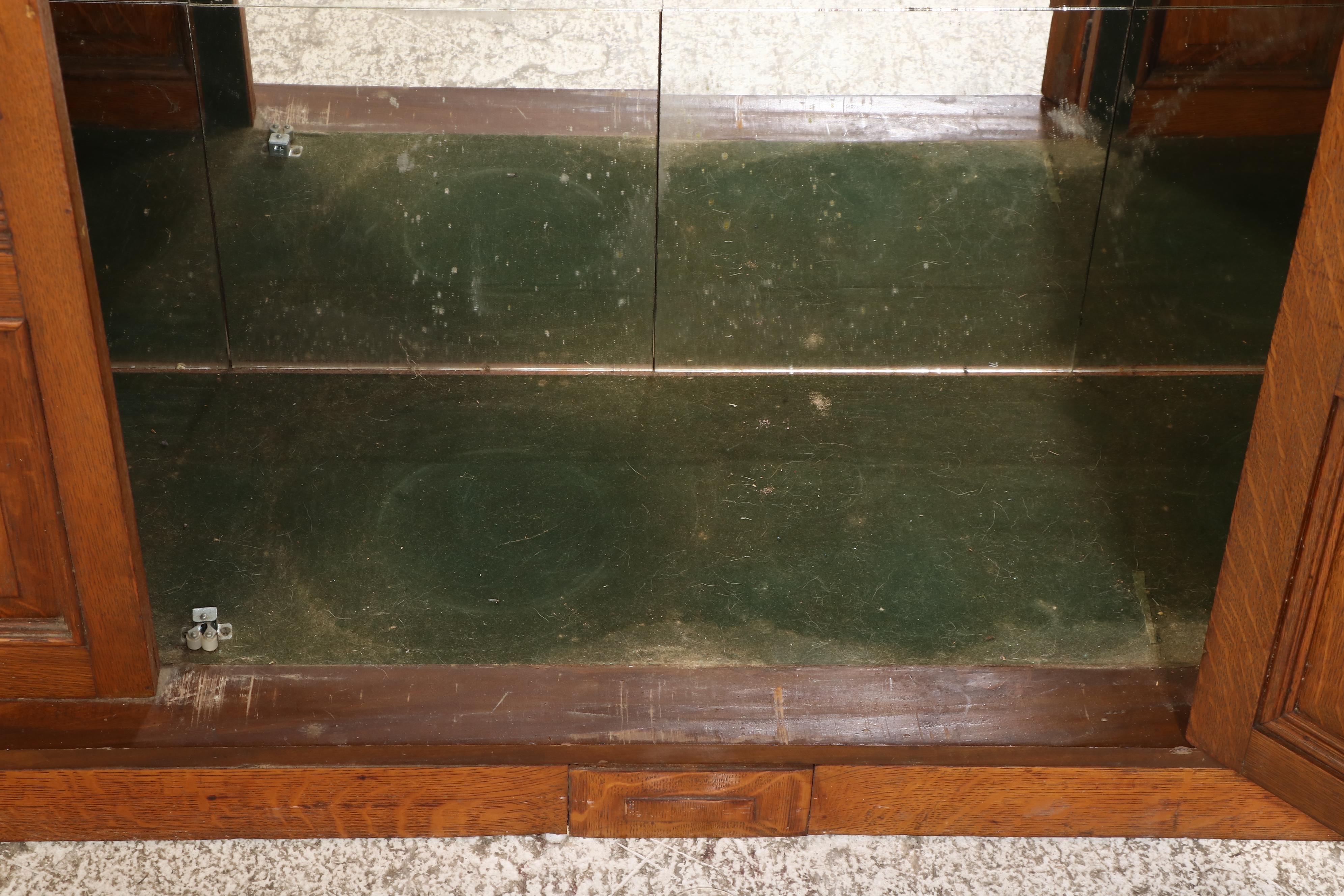 Victorian Style Walnut, Burl Walnut, Quartersawn Oak Display Cabinet