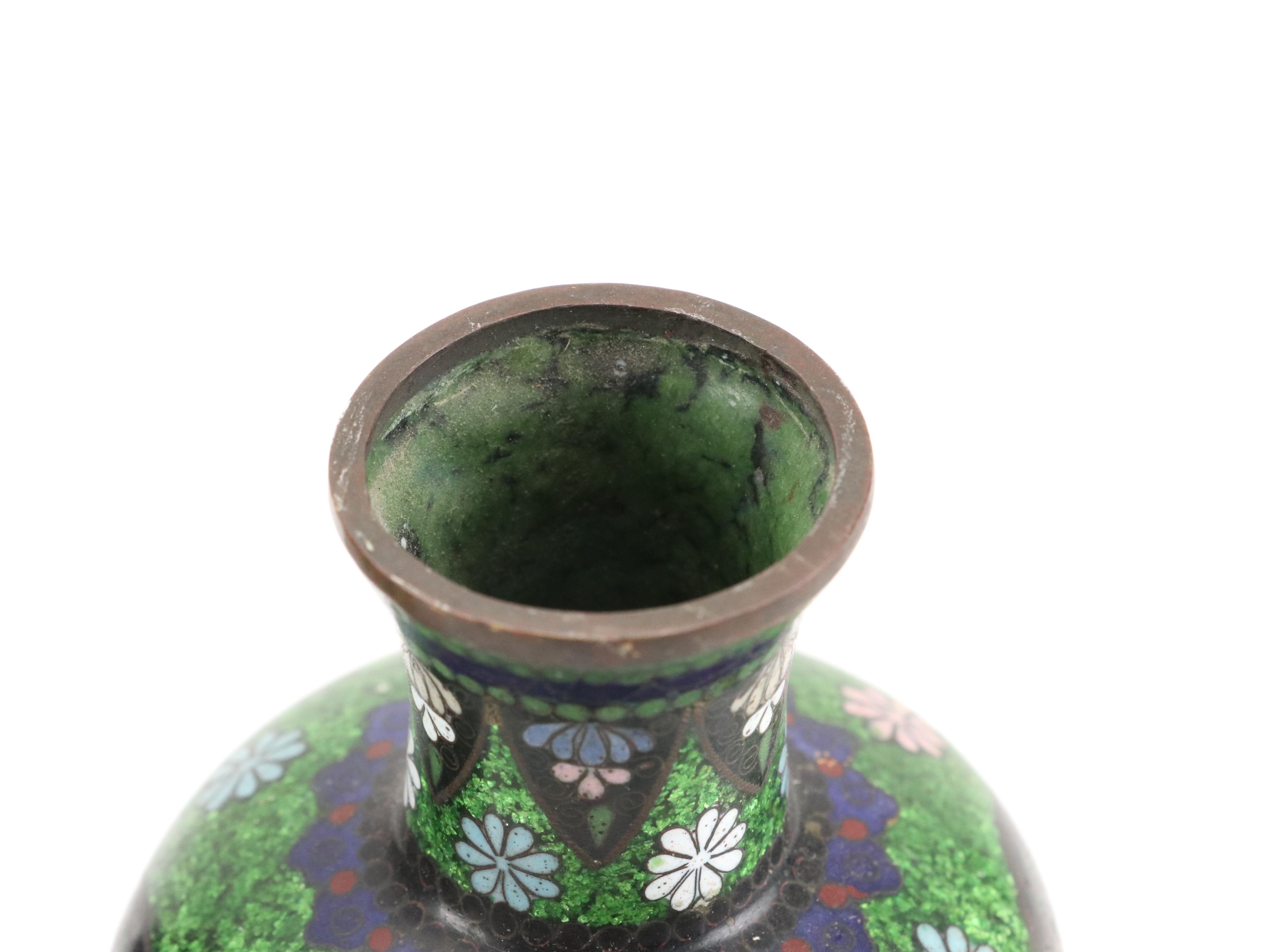 Chinese Cloisonné Enamel Over Metal Vases