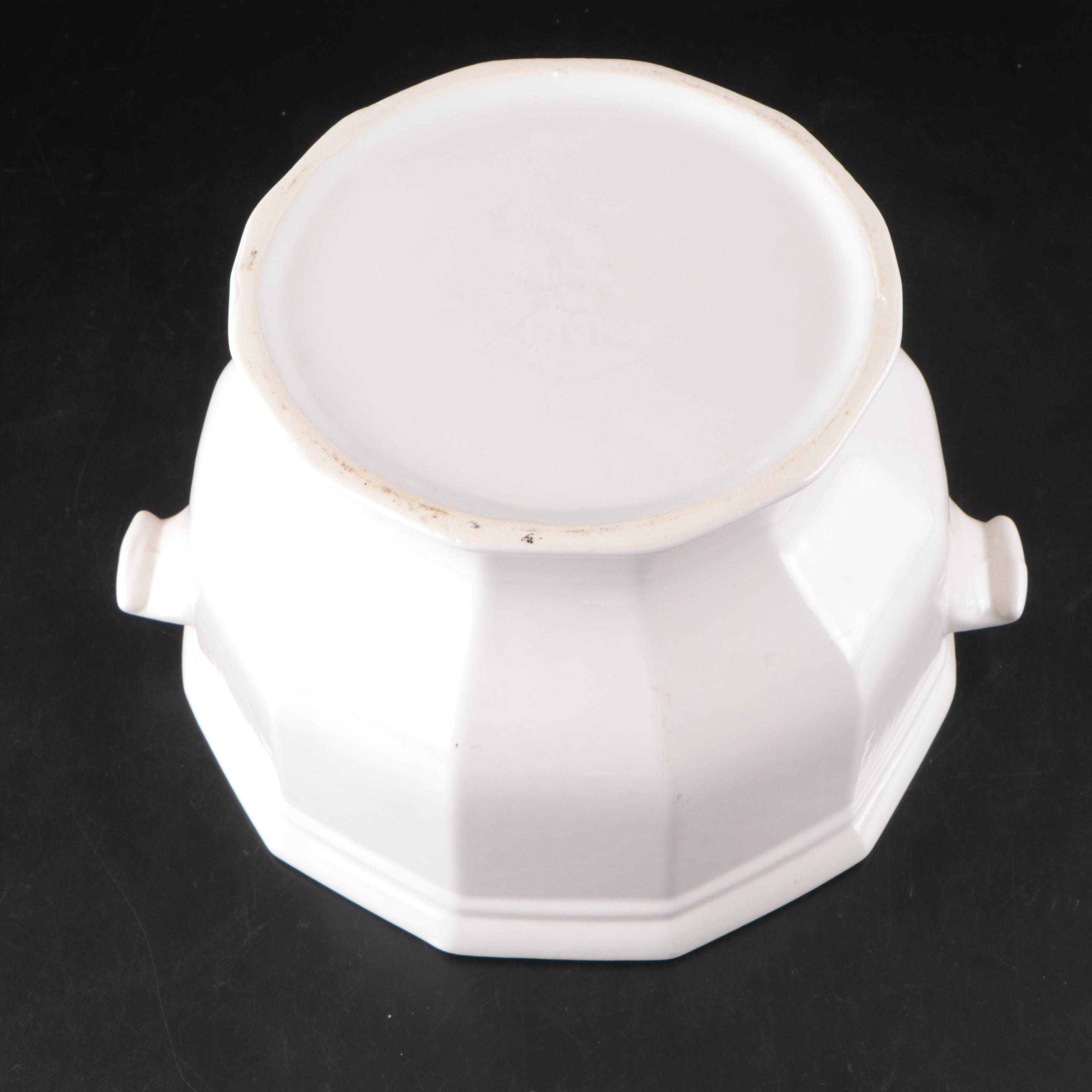 Secla Portuguese Cabbage Soup Tureen with Other Ceramic Lidded Tureen