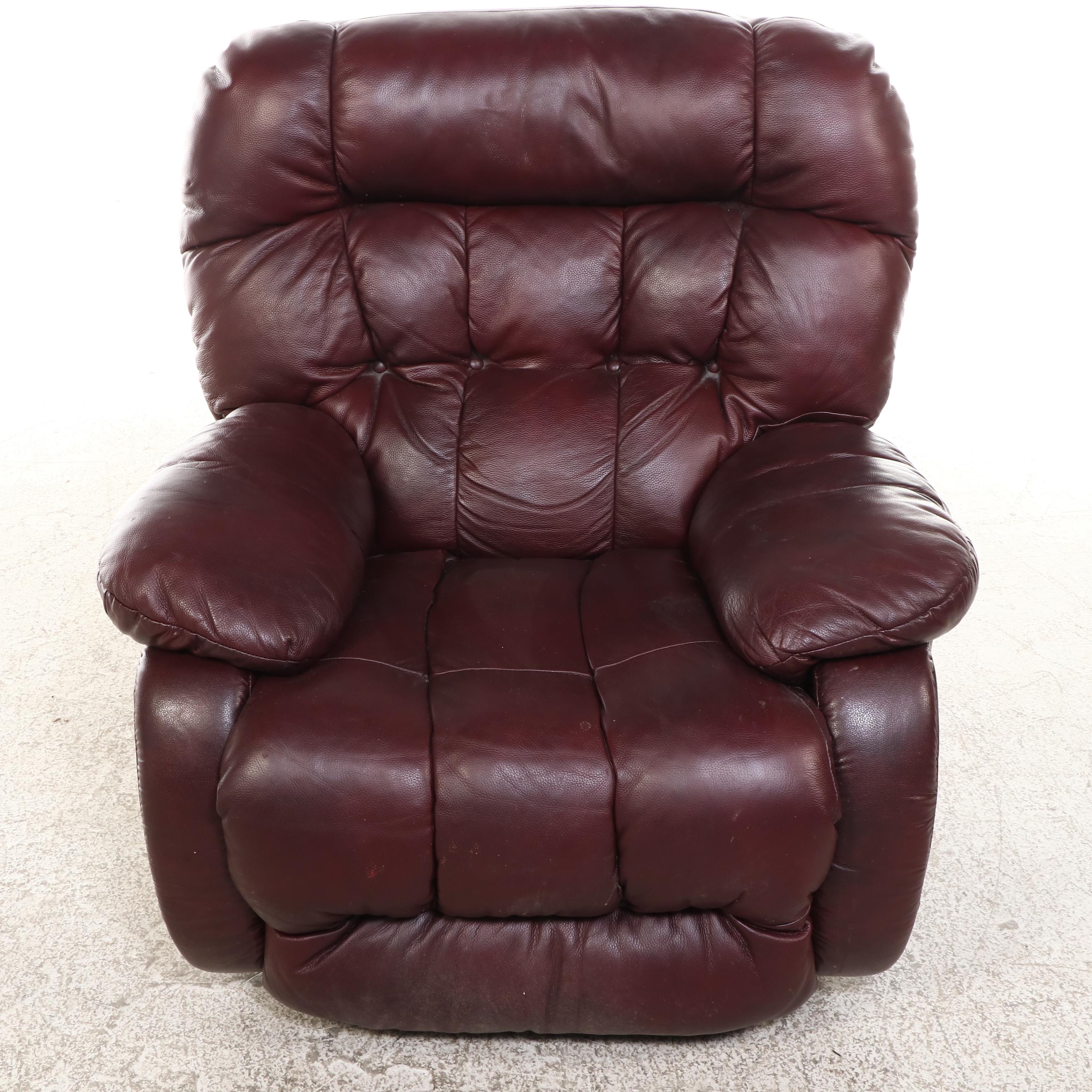 Best Chairs Overstuffed Faux Leather Recliner