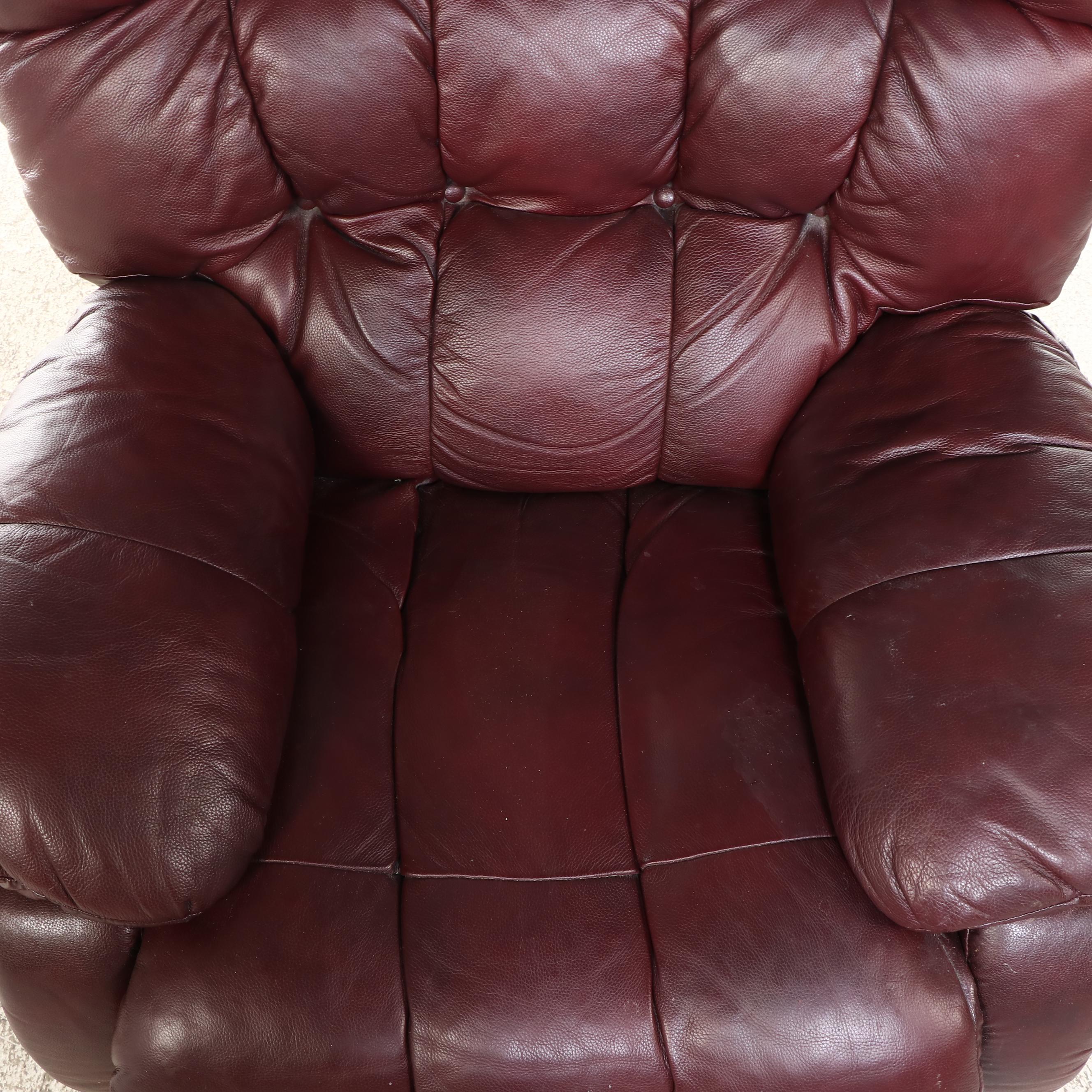 Best Chairs Overstuffed Faux Leather Recliner
