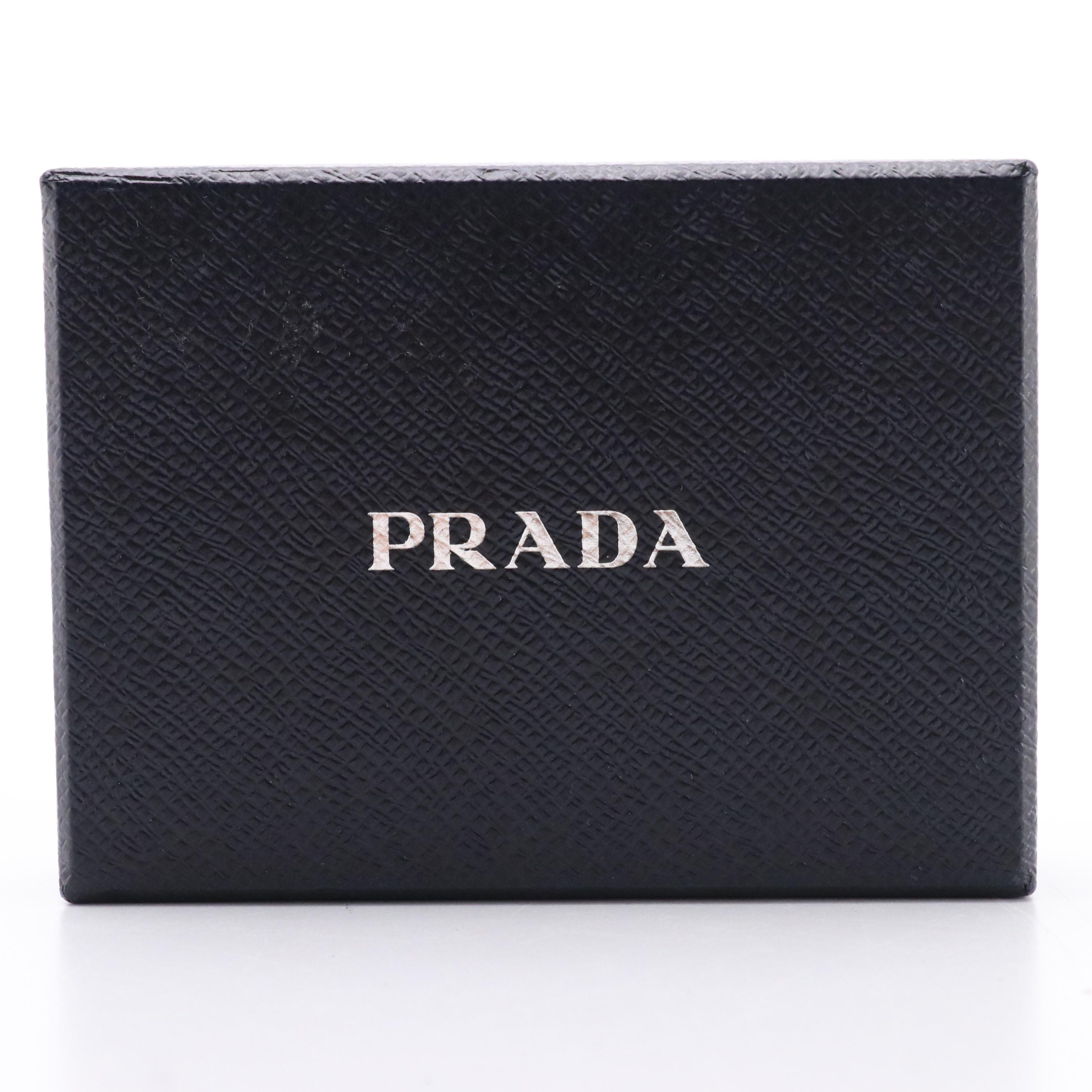 Prada Six-Key Holder in Neutral Grained Leather with Gift Box