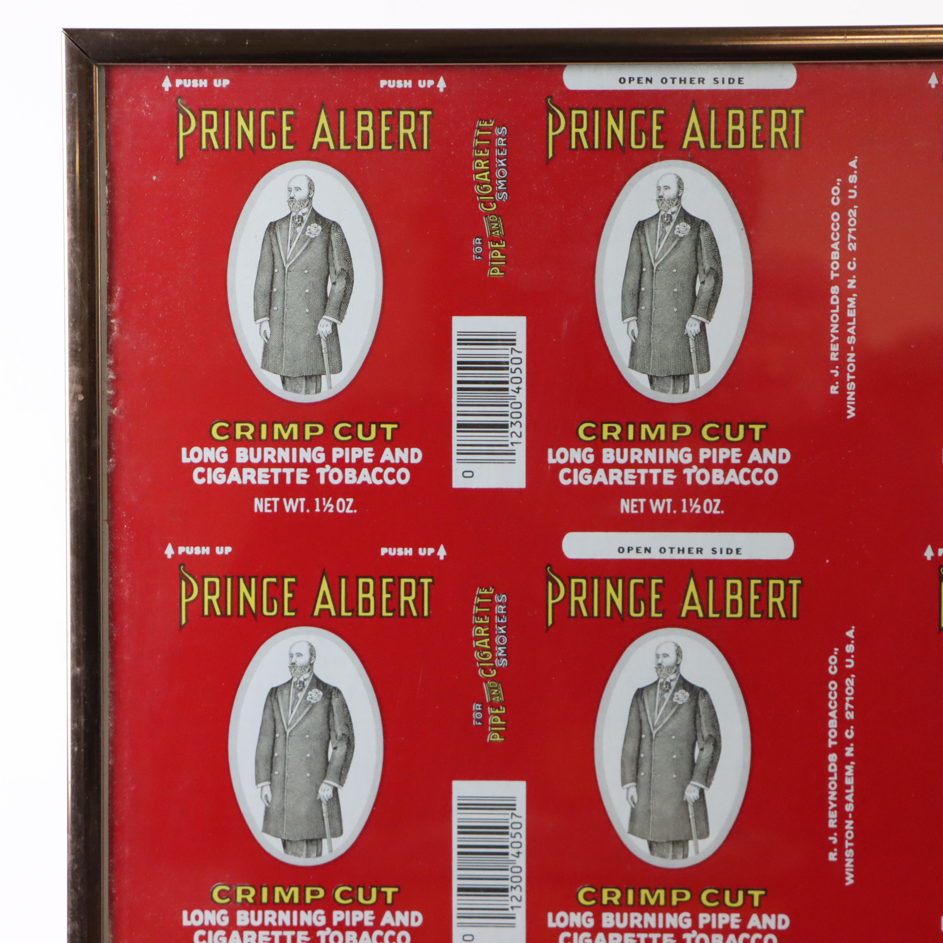 Uncut Tin Sheet of "Prince Albert" Tobacco Packaging, Early 20th Century