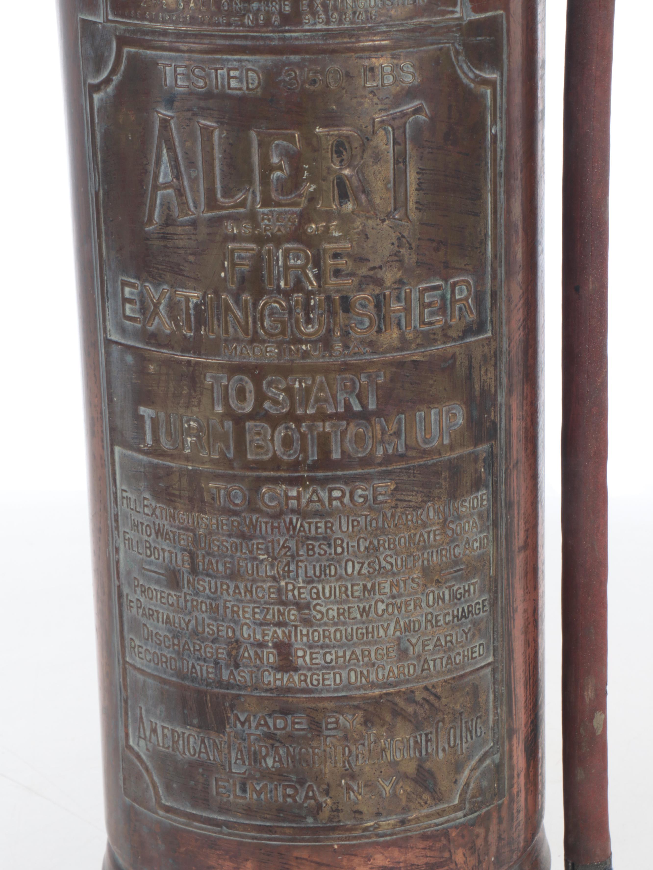 American LaFrance "Alert" Fire Extinguisher, Mid-20th Century