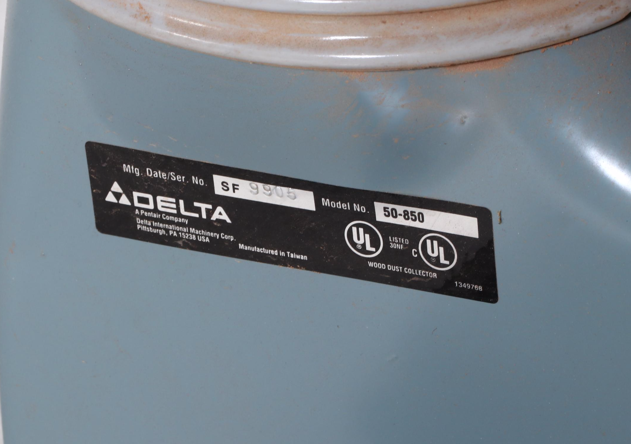 Delta 50-850 1.5 HP Dust Collector with Collection Bin, 199