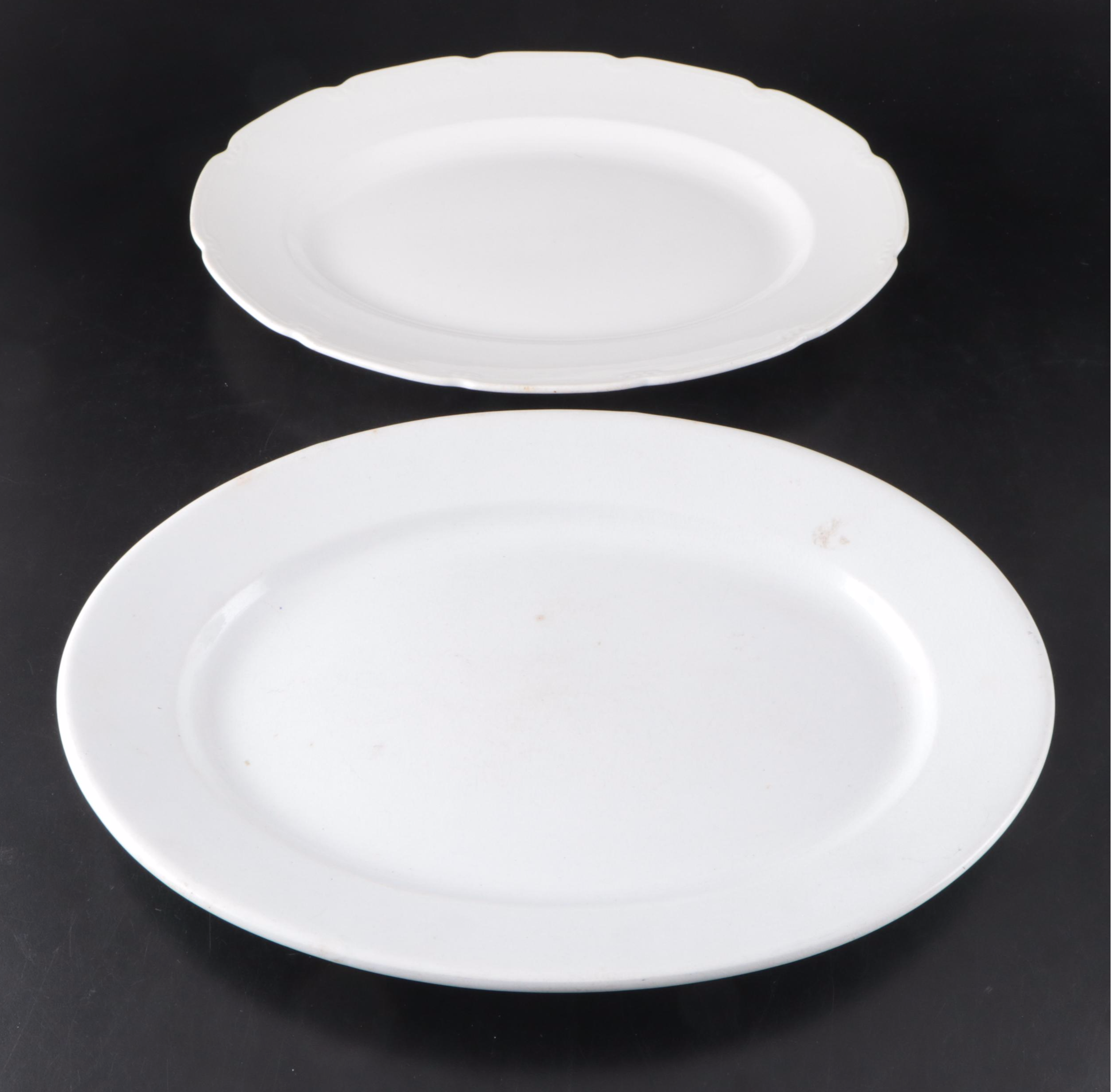 Wood, Son & Co. Ironstone Platter with Other Trays, Pitcher and Teapot