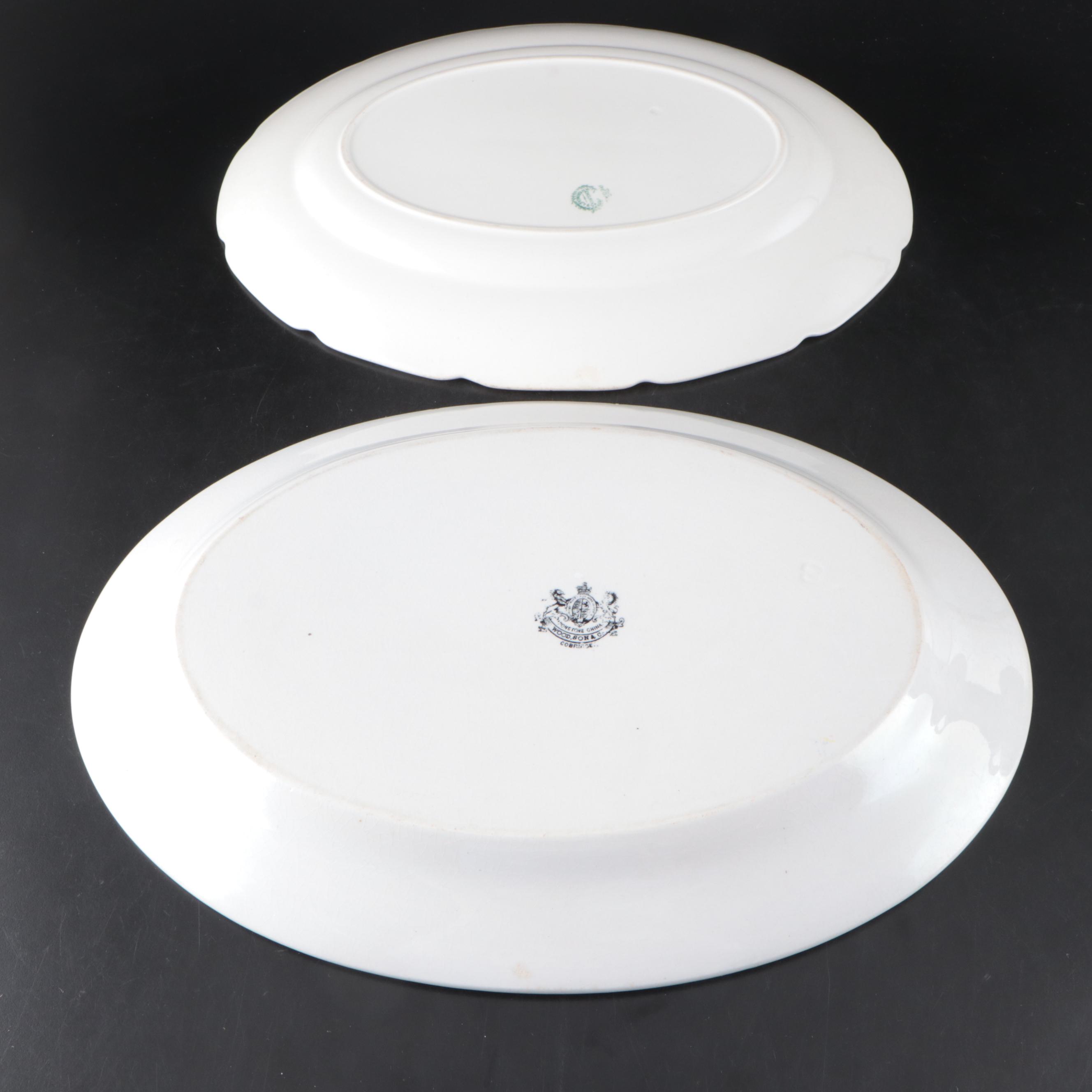 Wood, Son & Co. Ironstone Platter with Other Trays, Pitcher and Teapot