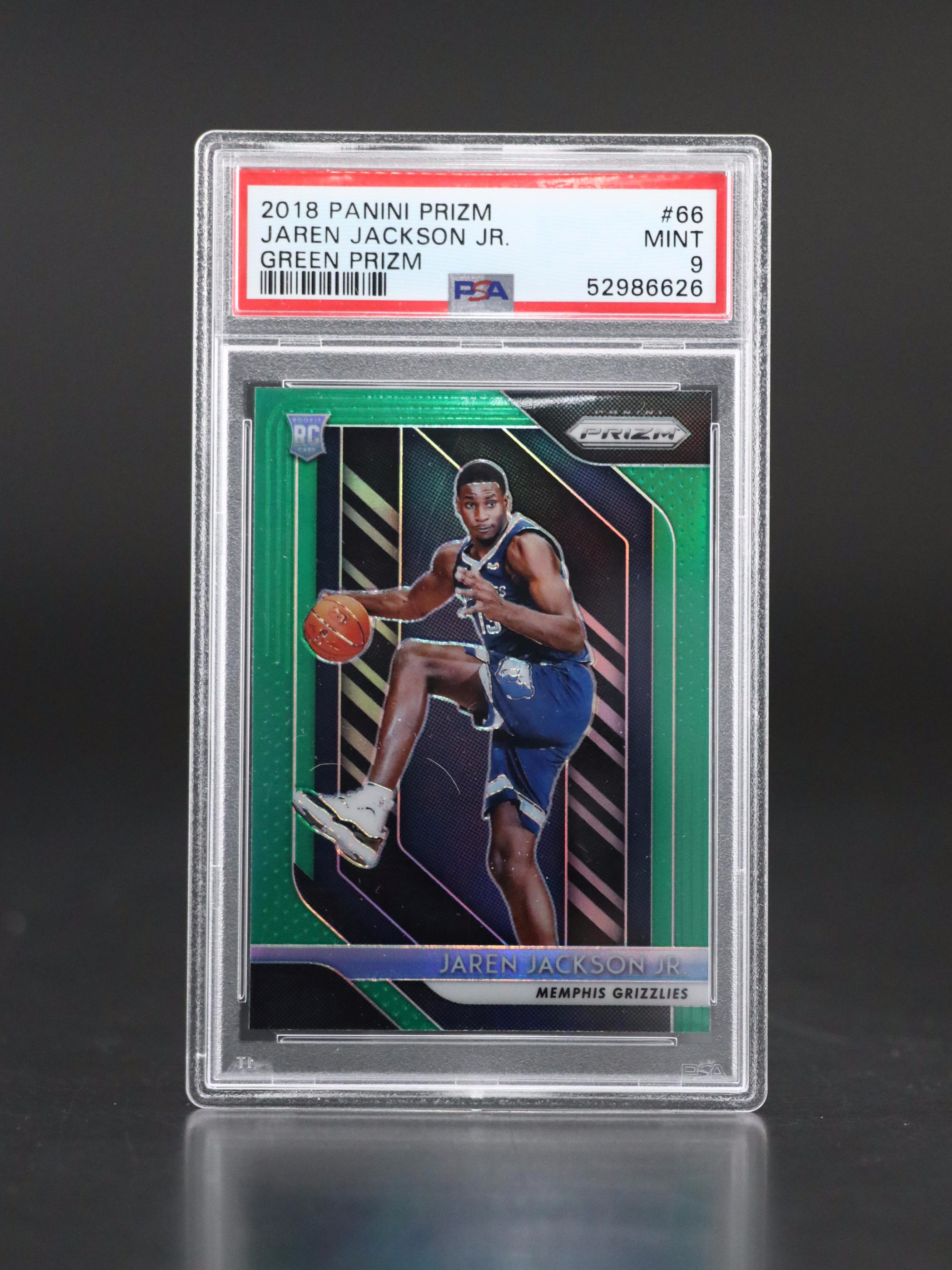 2018 Prizm Jaren Jackson Jr. Green Rookie Basketball Card Graded PSA 9 and More