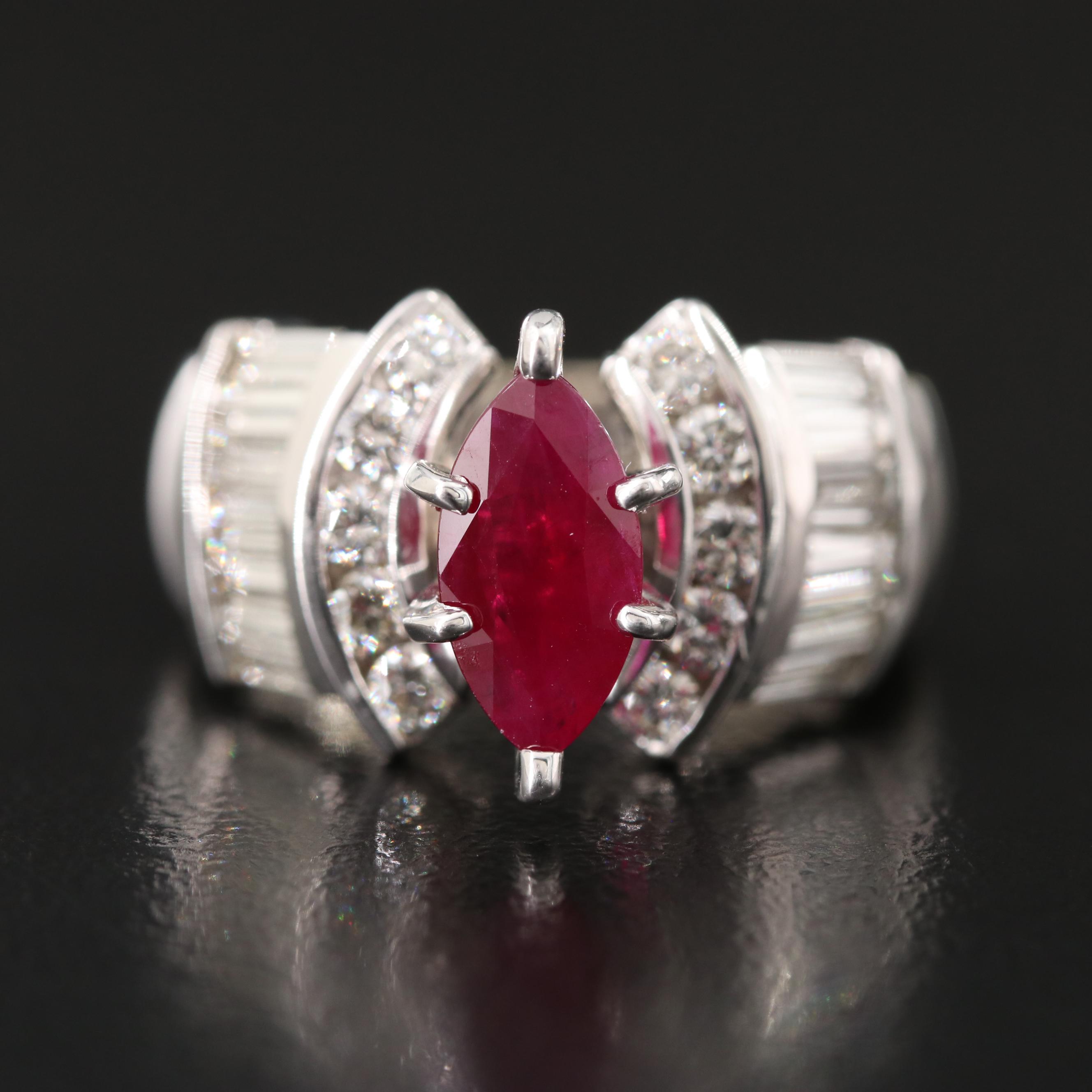 18K Ruby and Diamond Ring