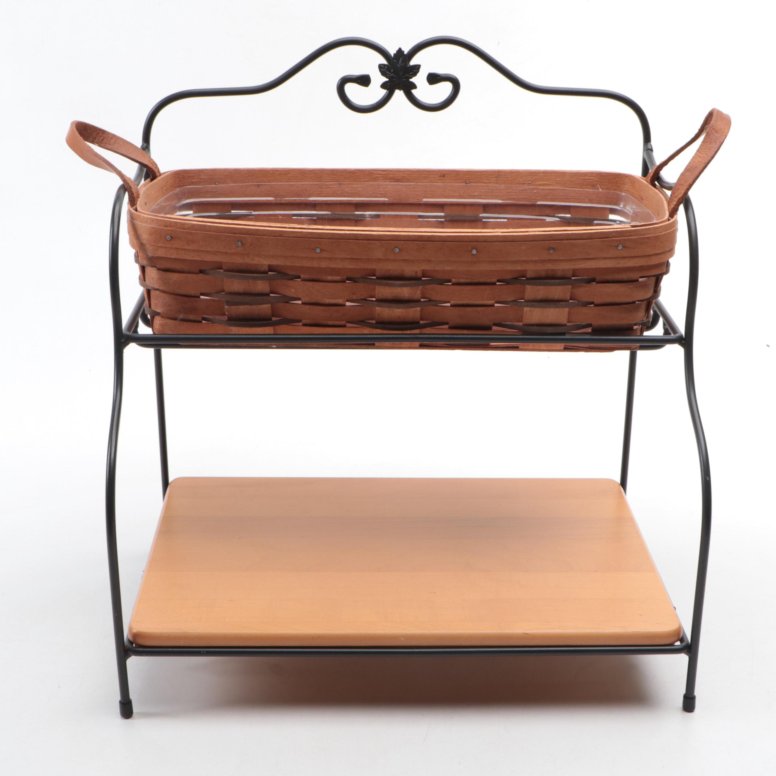 Longaberger "Woven Traditions" Ceramic Saucers with Baskets, Organizer, and More