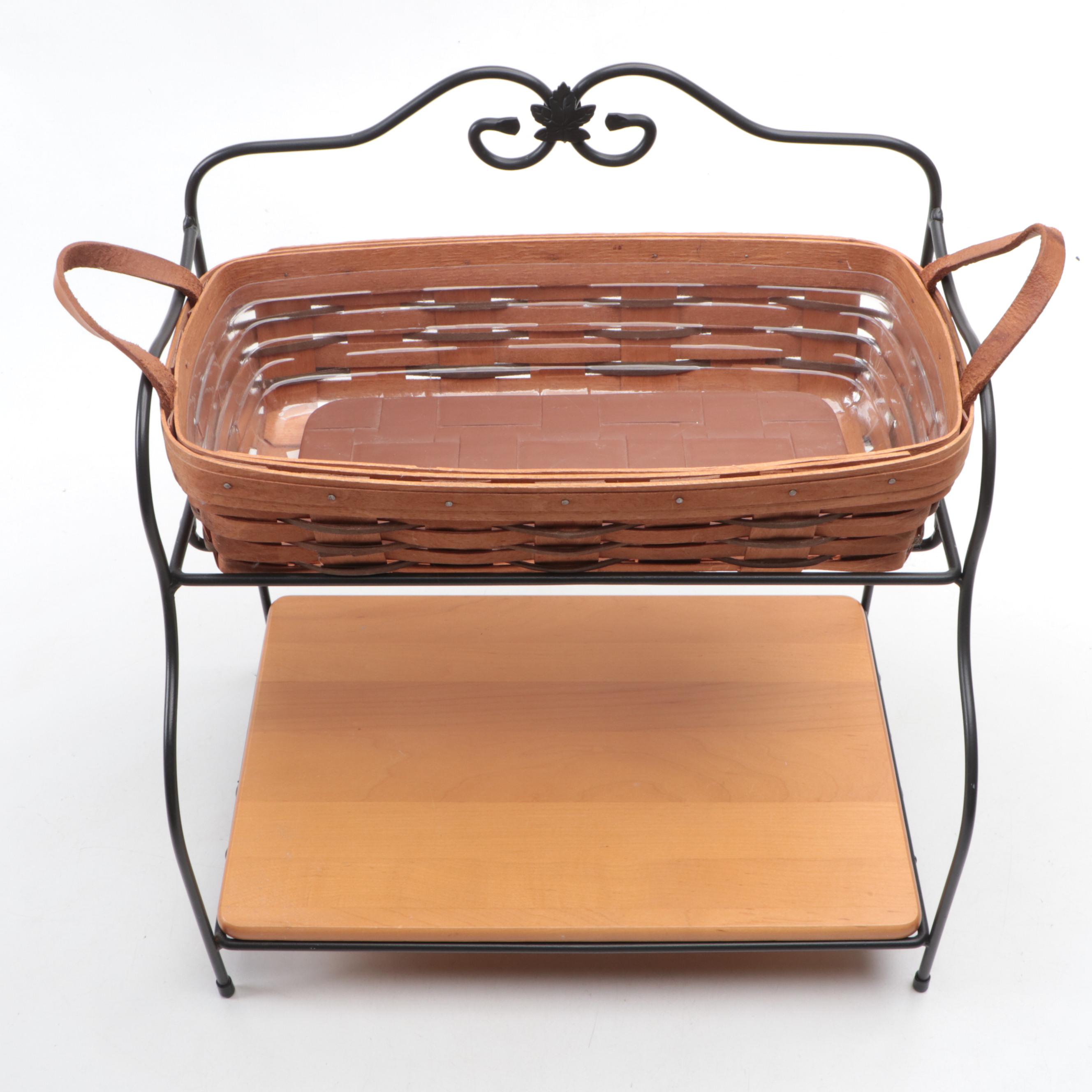 Longaberger "Woven Traditions" Ceramic Saucers with Baskets, Organizer, and More