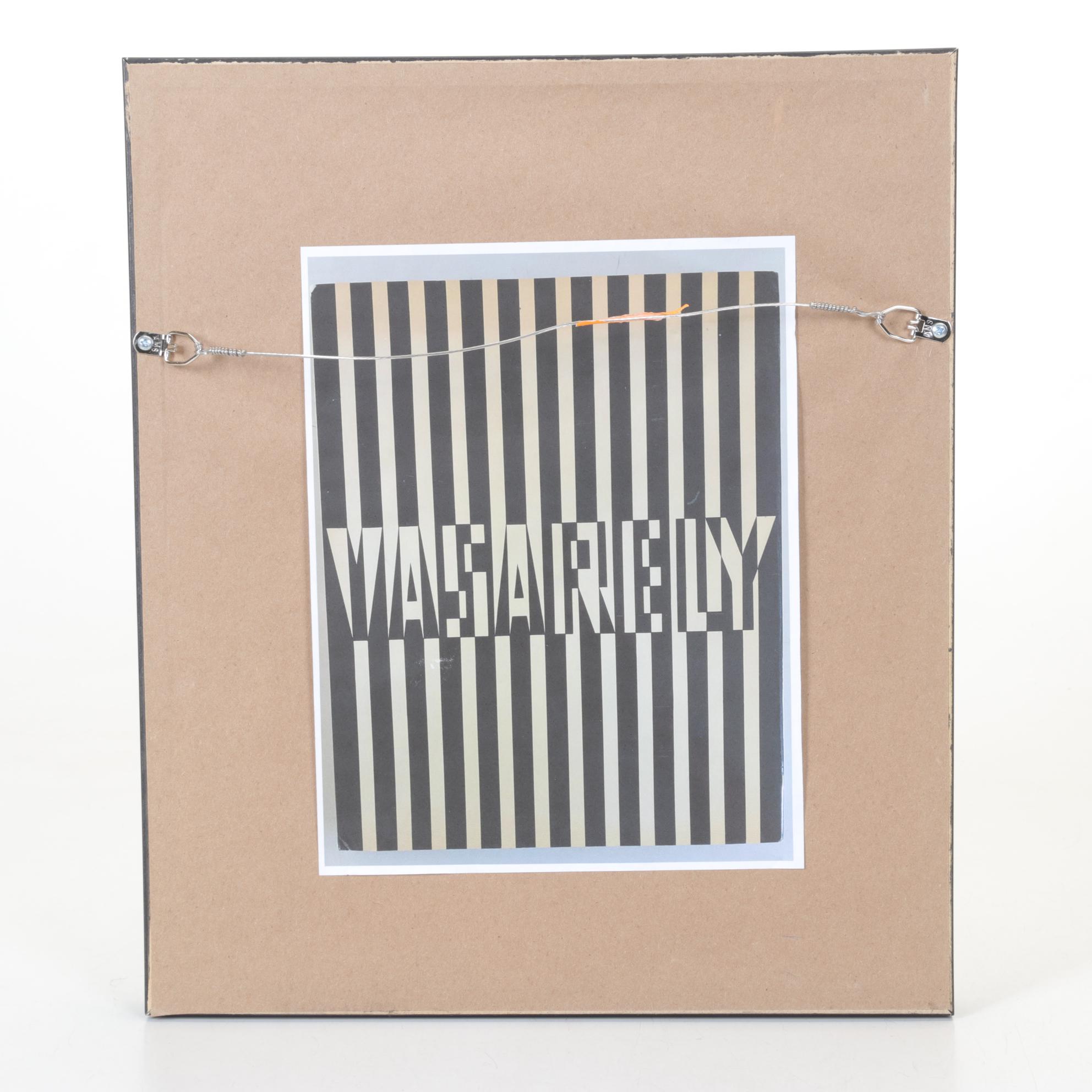 Victor Vasarely Op Art Serigraph 3-D Assemblage From "Cinétiques," 1973