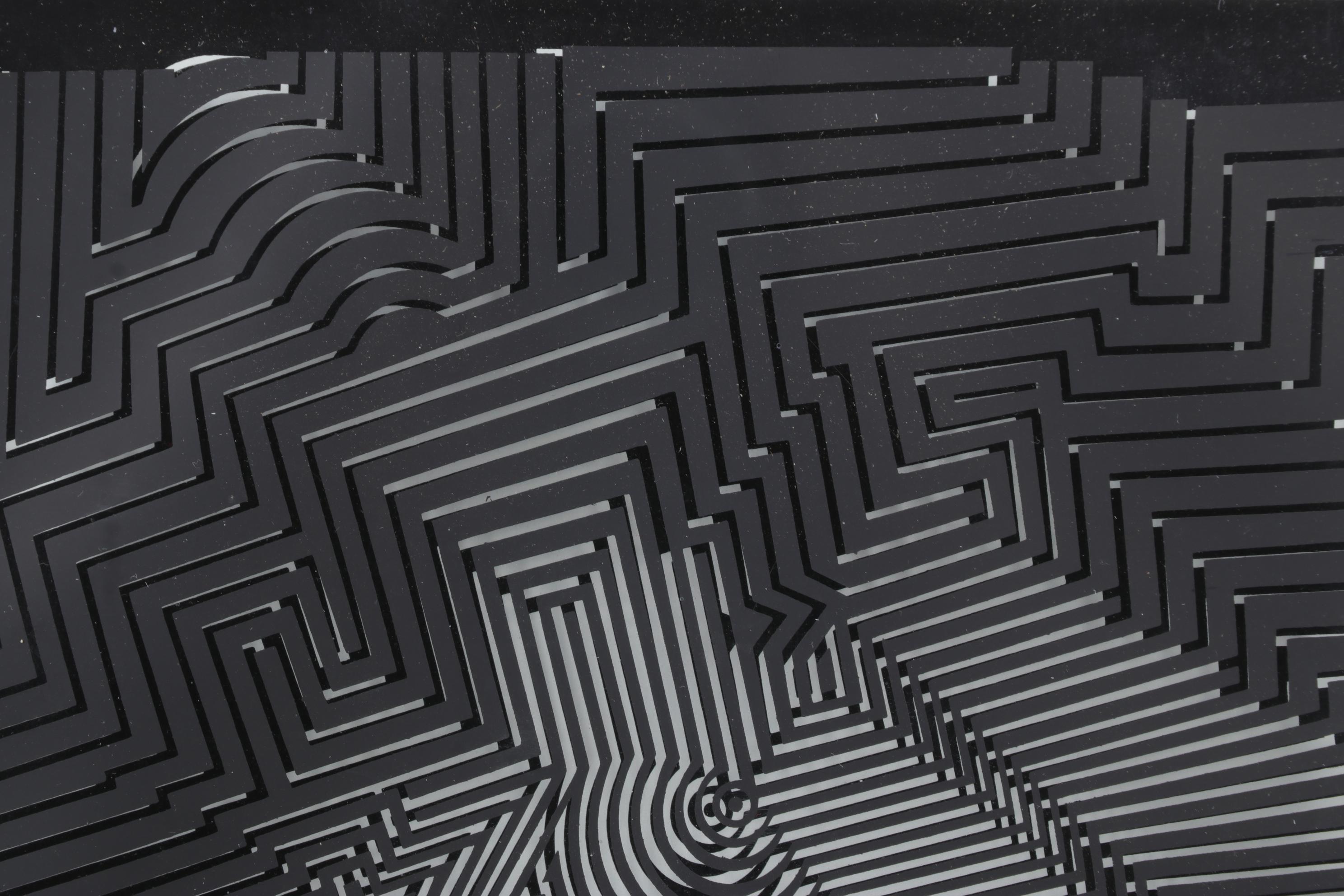 Victor Vasarely Op Art Serigraph 3-D Assemblage From "Cinétiques," 1973