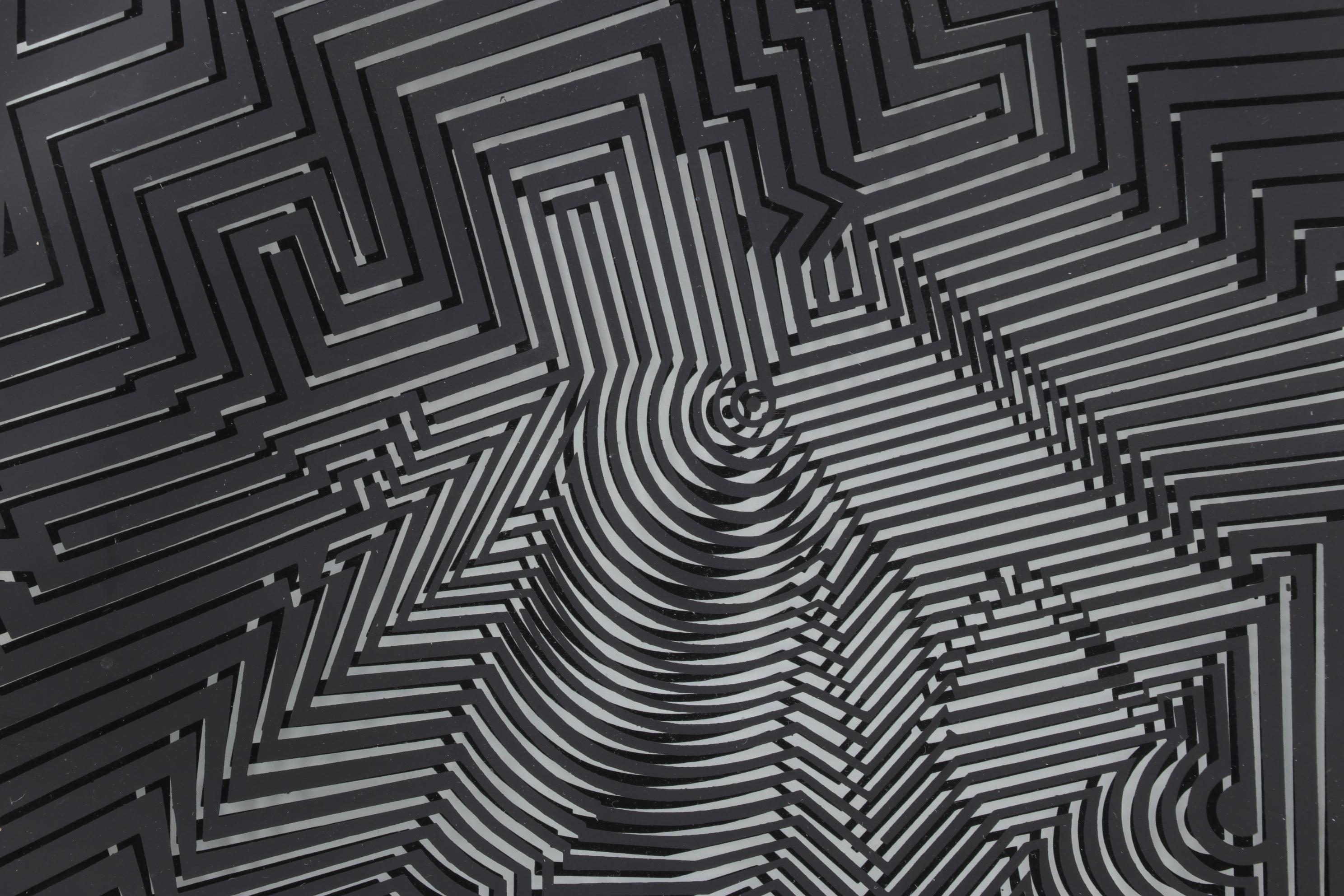 Victor Vasarely Op Art Serigraph 3-D Assemblage From "Cinétiques," 1973