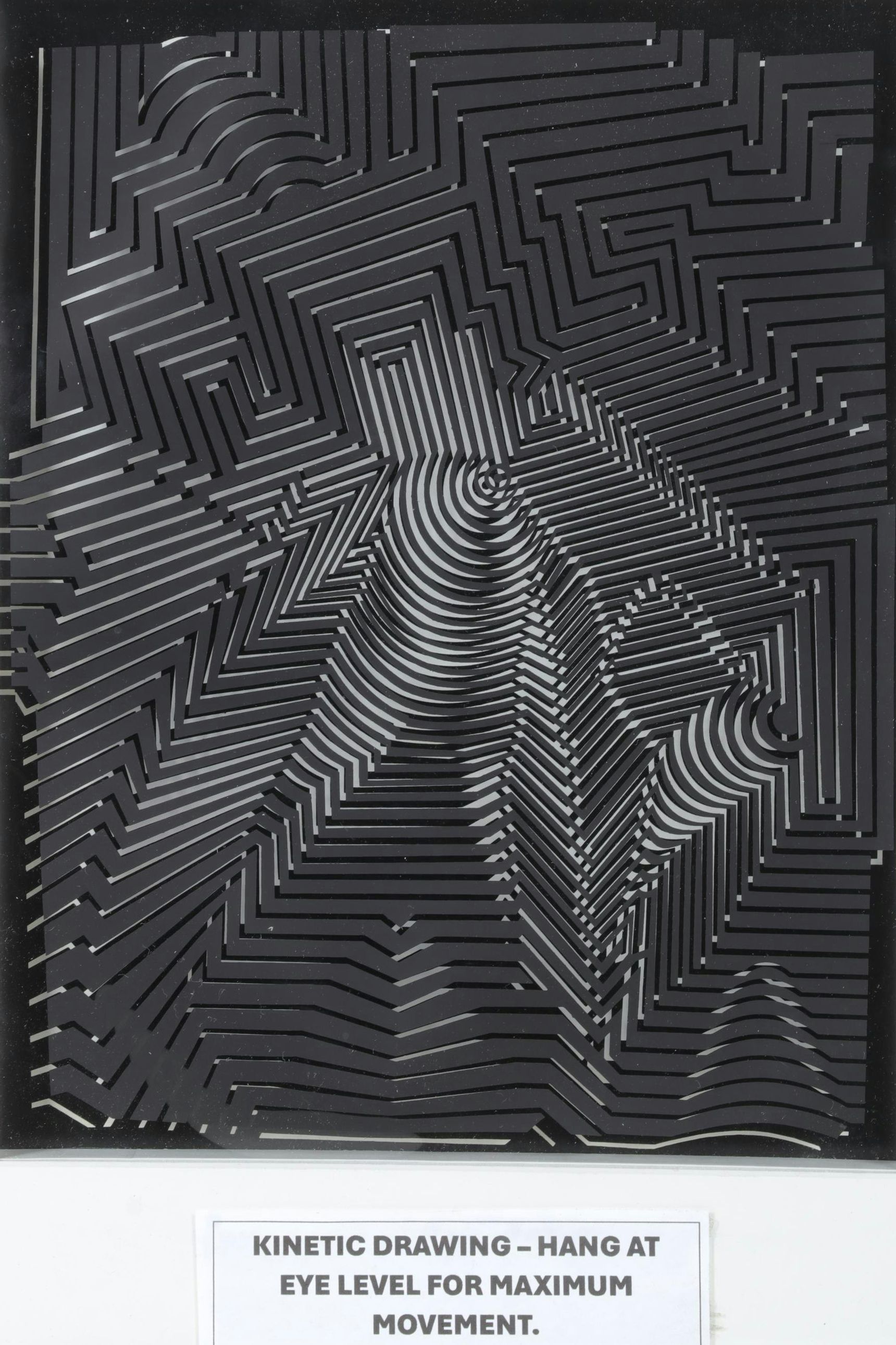 Victor Vasarely Op Art Serigraph 3-D Assemblage From "Cinétiques," 1973