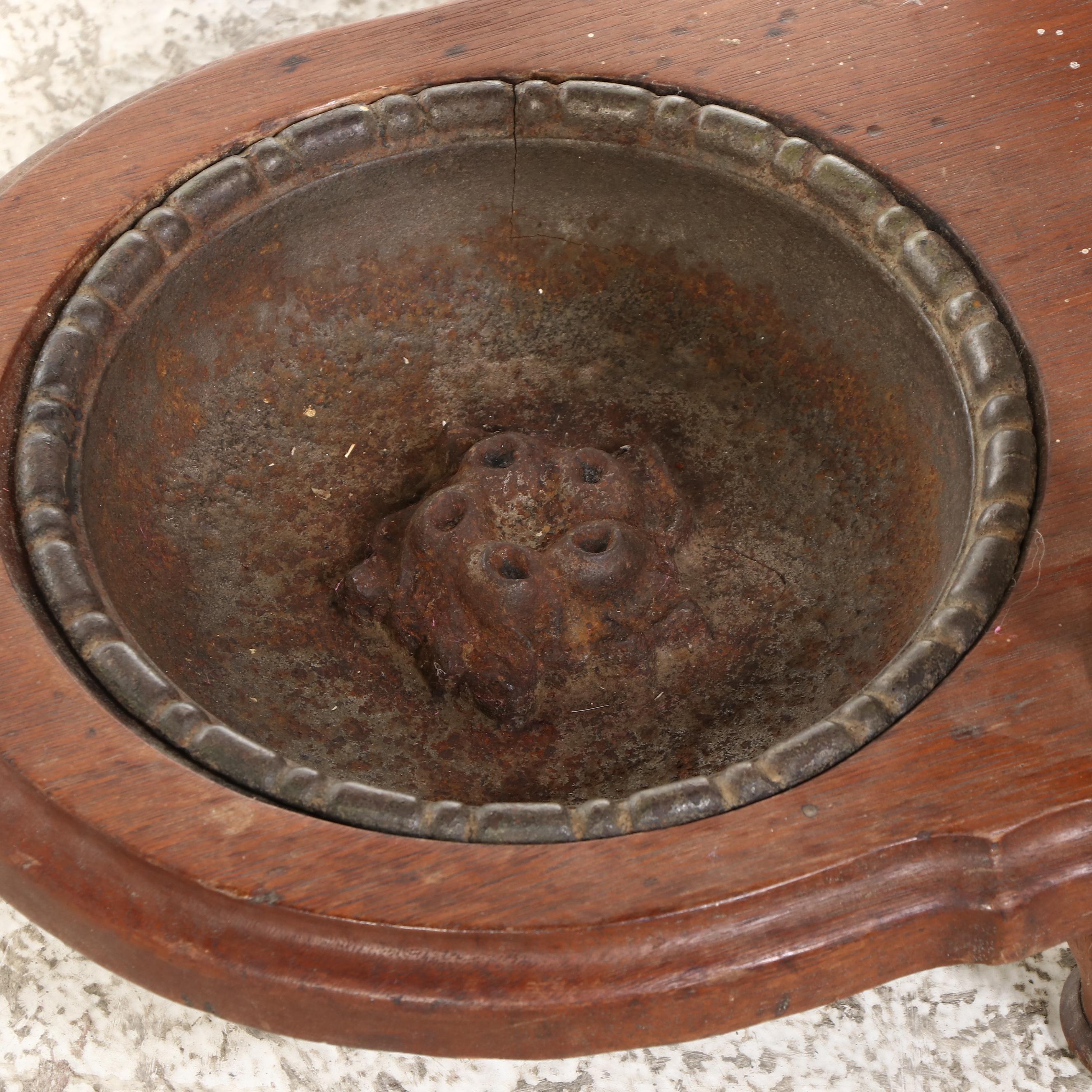 Victorian Mirrored Hall Tree with Marble Top Glove Drawer and Umbrella Stands