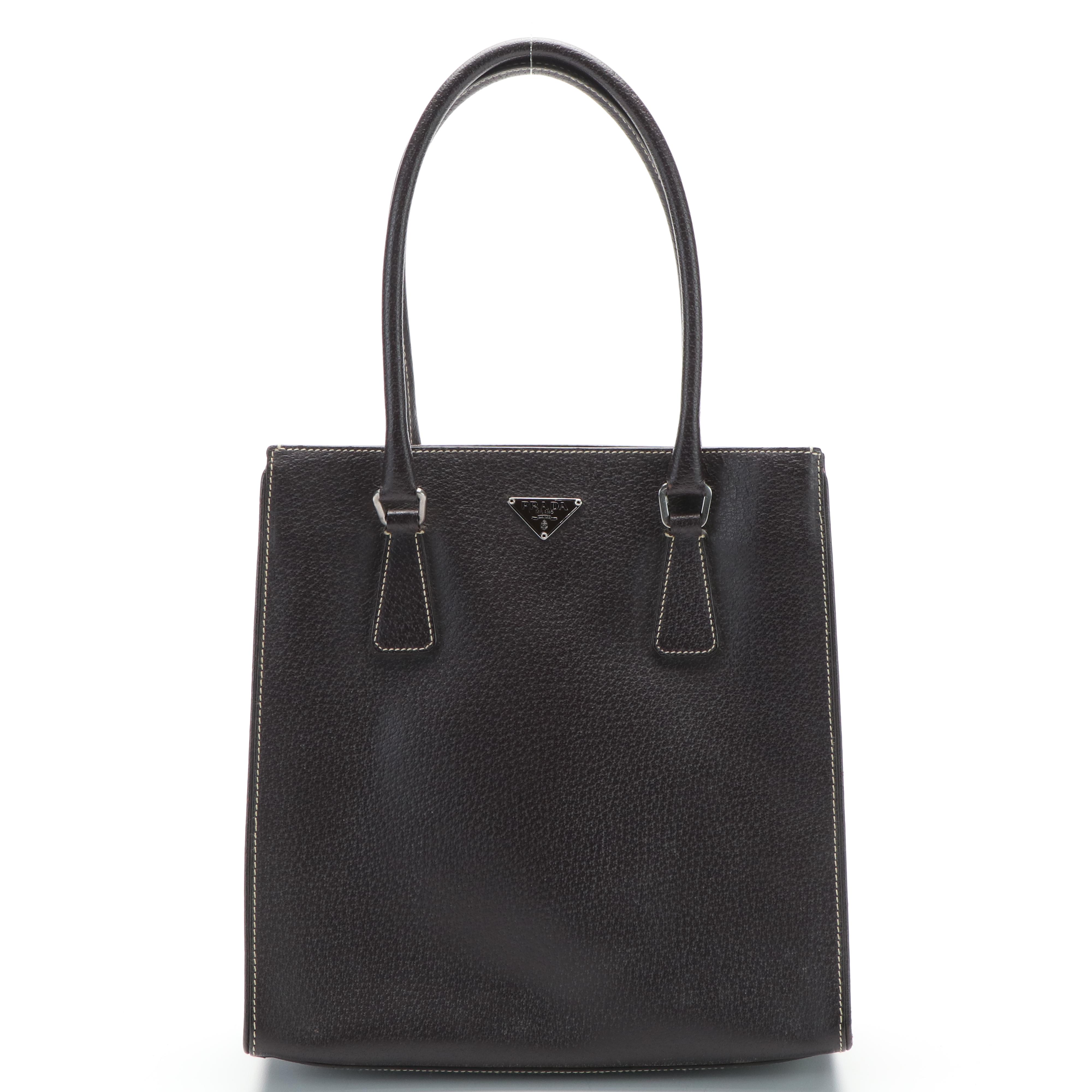 Prada  Sport Shoulder Bag in Dark Brown Cinghiale Leather