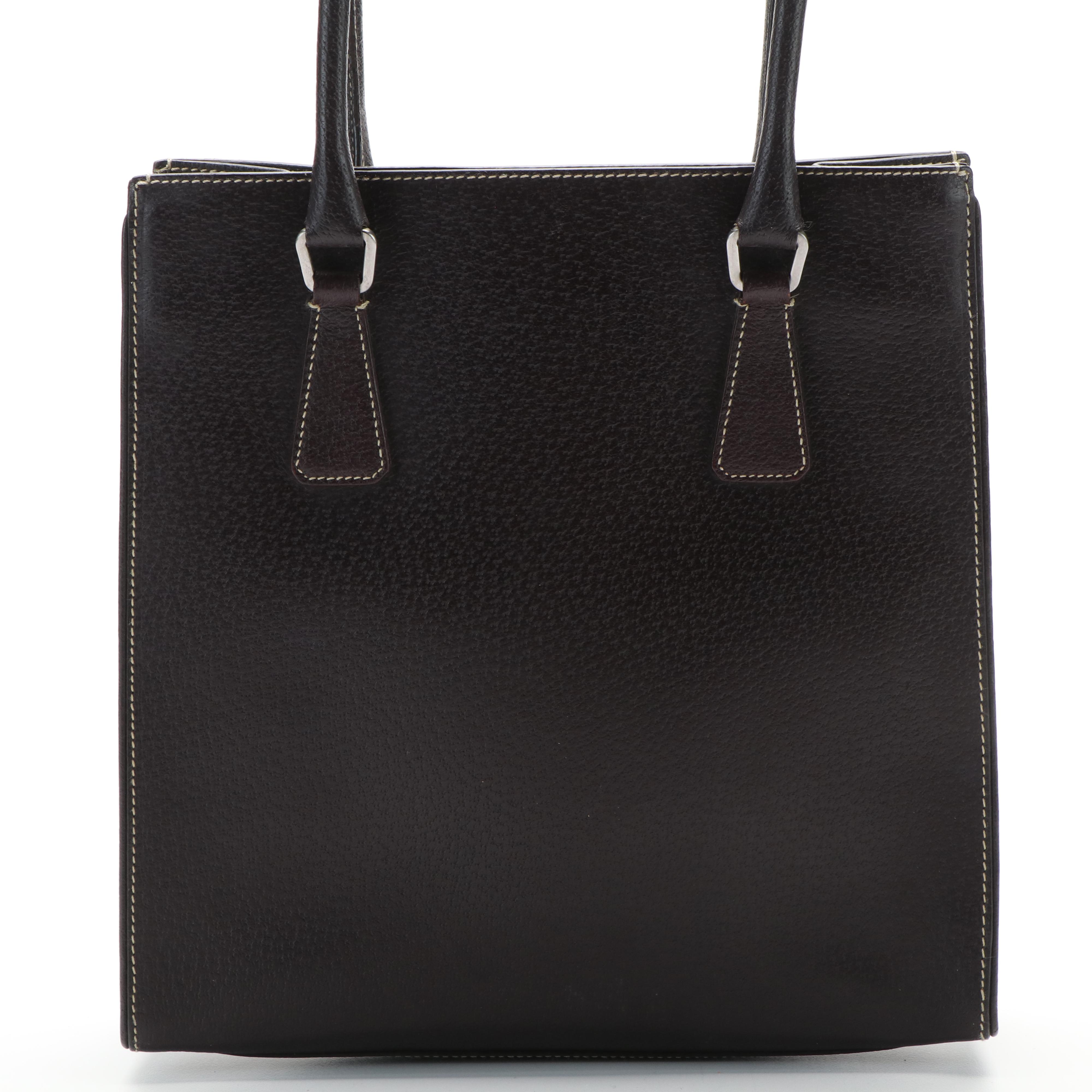 Prada  Sport Shoulder Bag in Dark Brown Cinghiale Leather