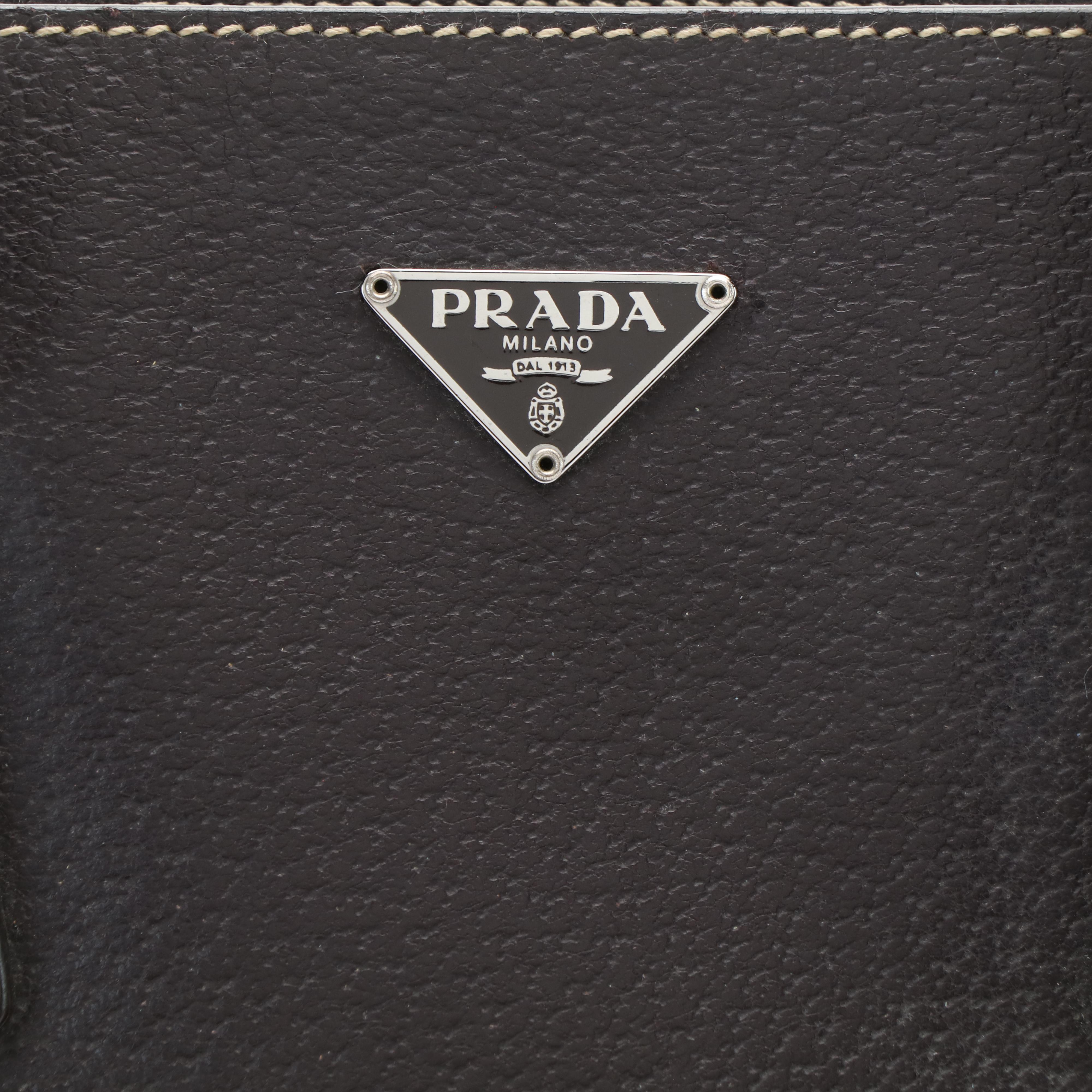 Prada  Sport Shoulder Bag in Dark Brown Cinghiale Leather