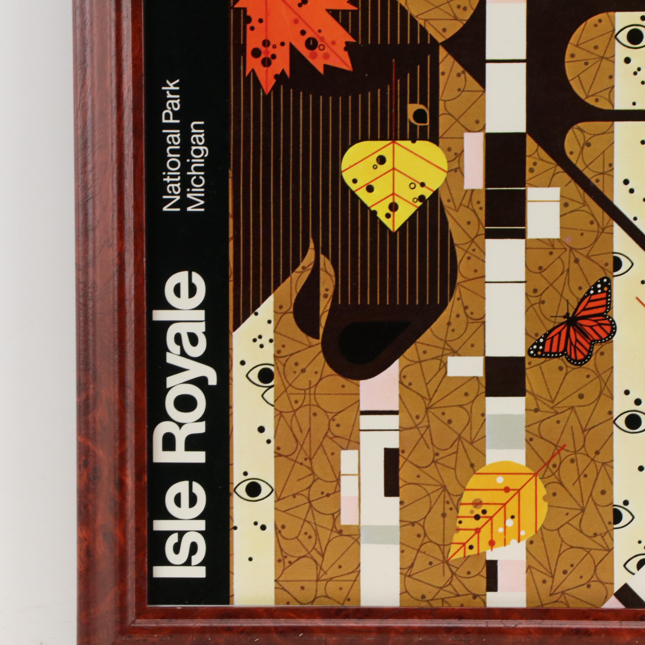 Charley Harper Offset Lithograph Poster "Isle Royale National Park"