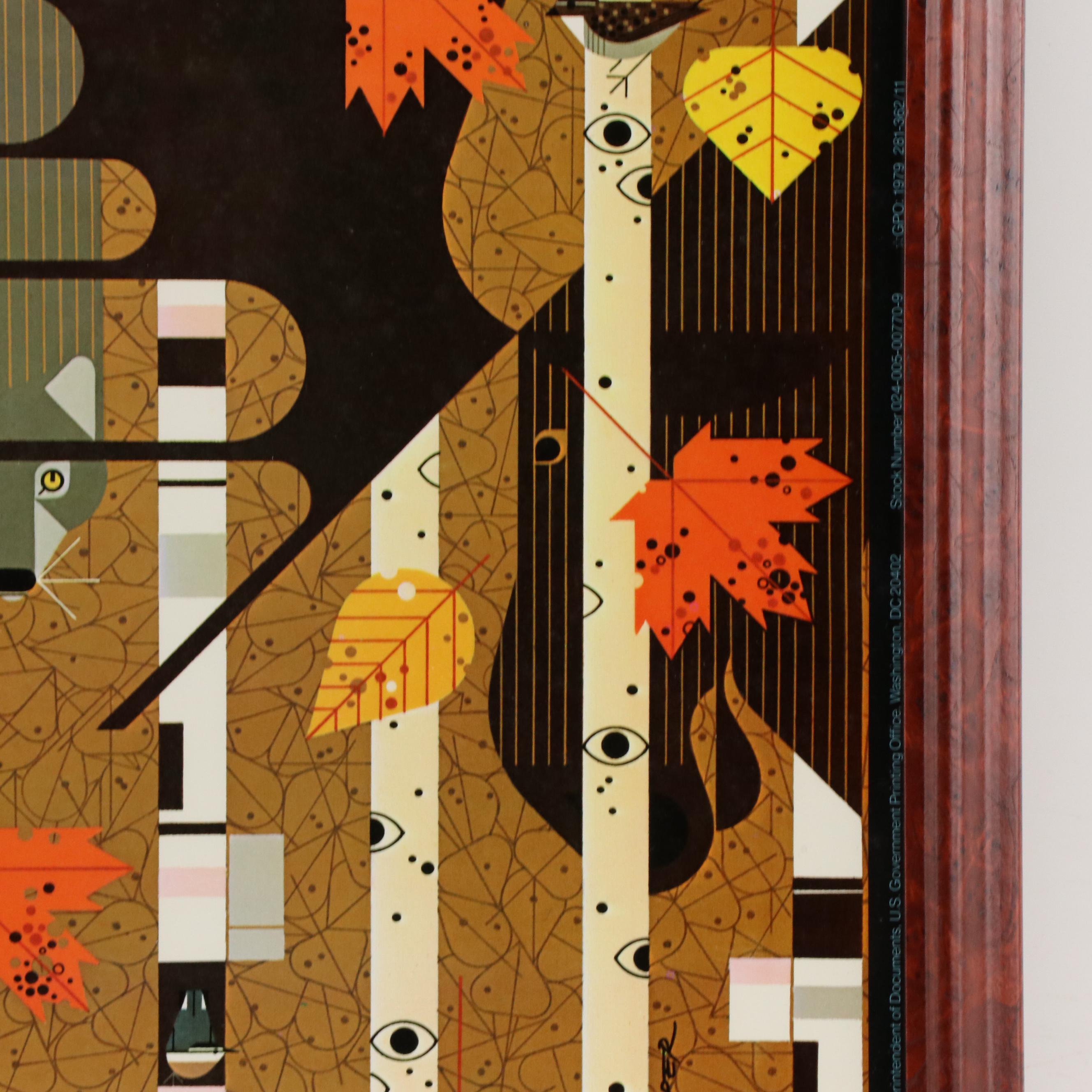 Charley Harper Offset Lithograph Poster "Isle Royale National Park"