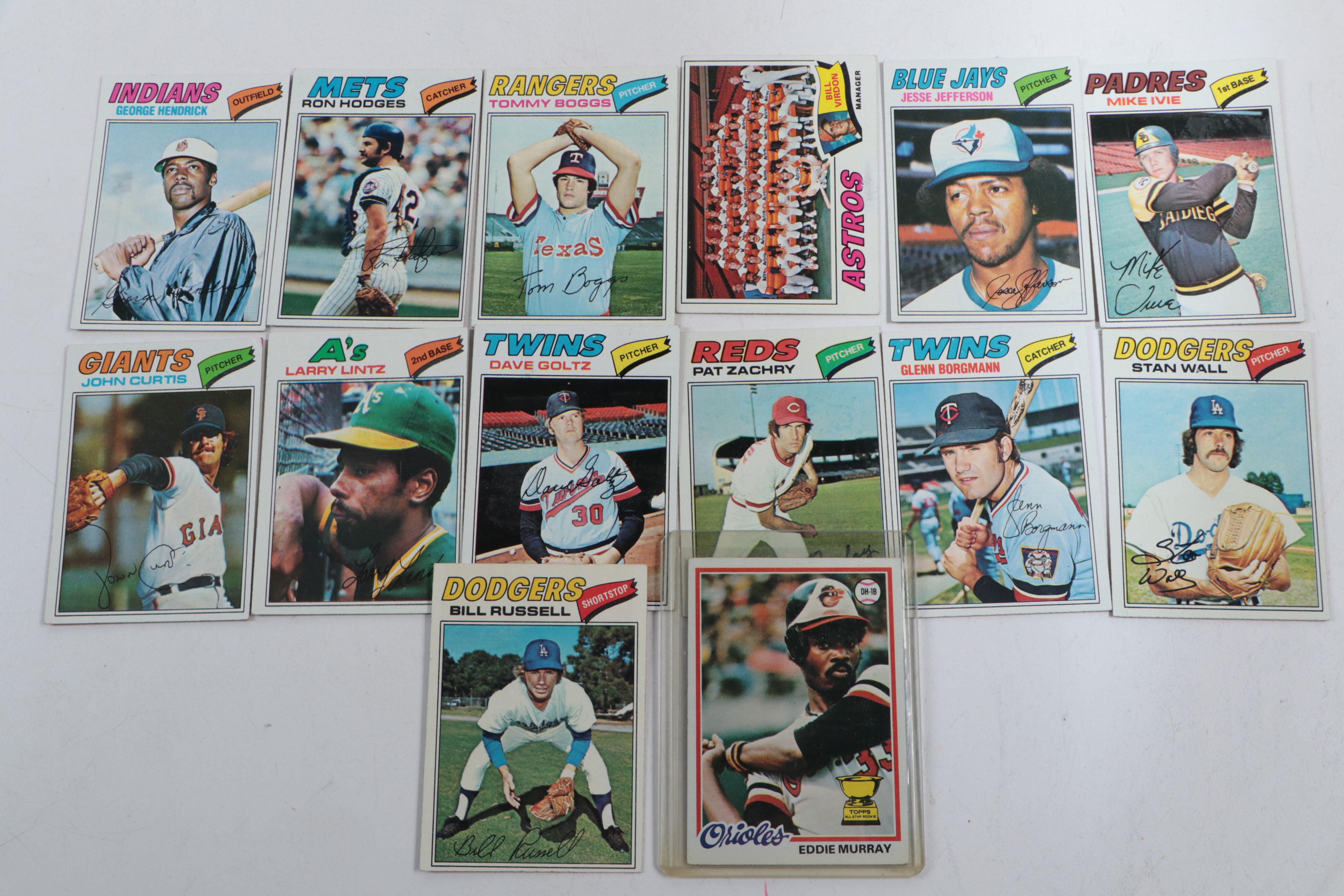 1978 and 1977 Topps Baseball Card Sets Featuring Nolan Ryan and More