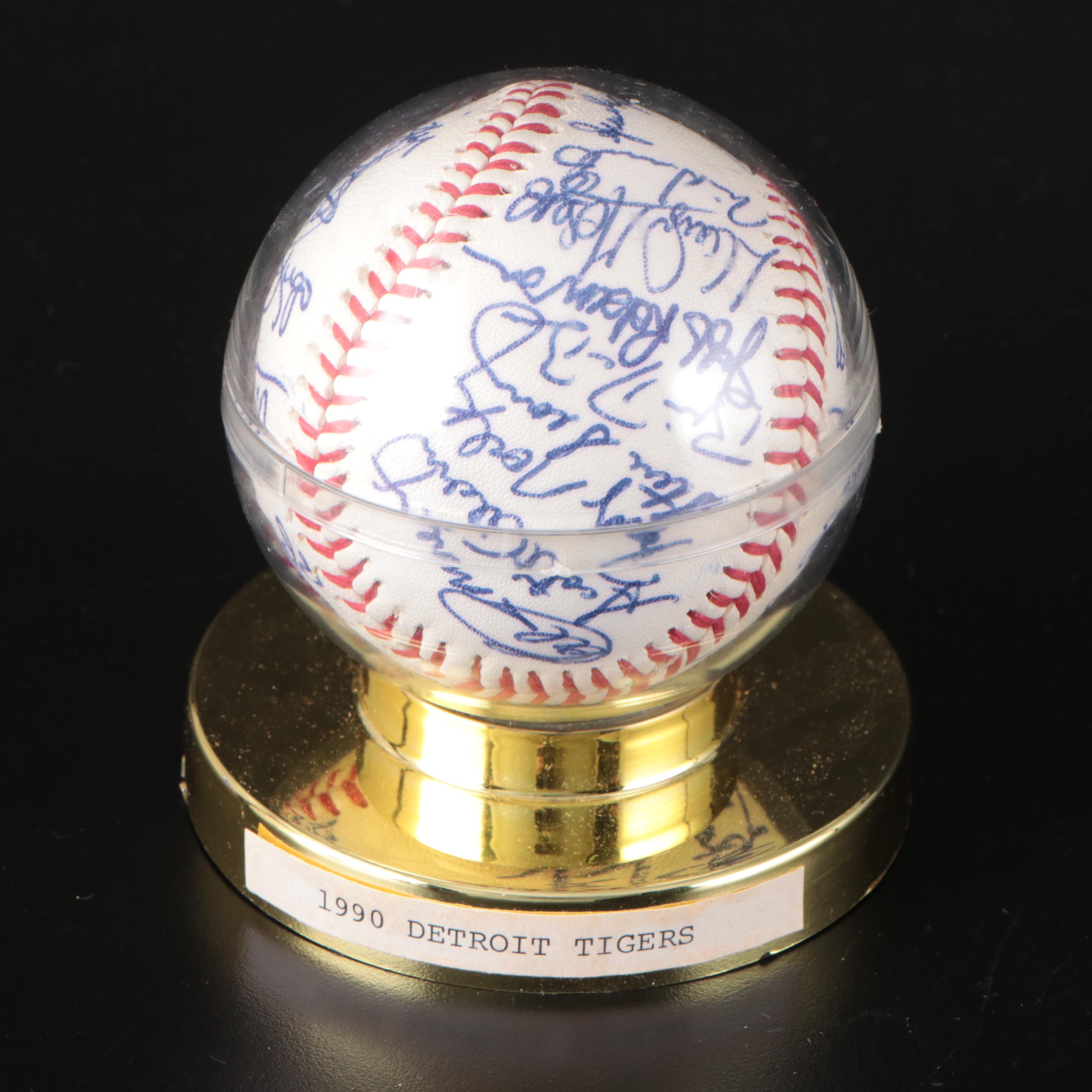 Detroit Tigers Team Signed Baseballs with Al Kaline, Buddy Bell, and More