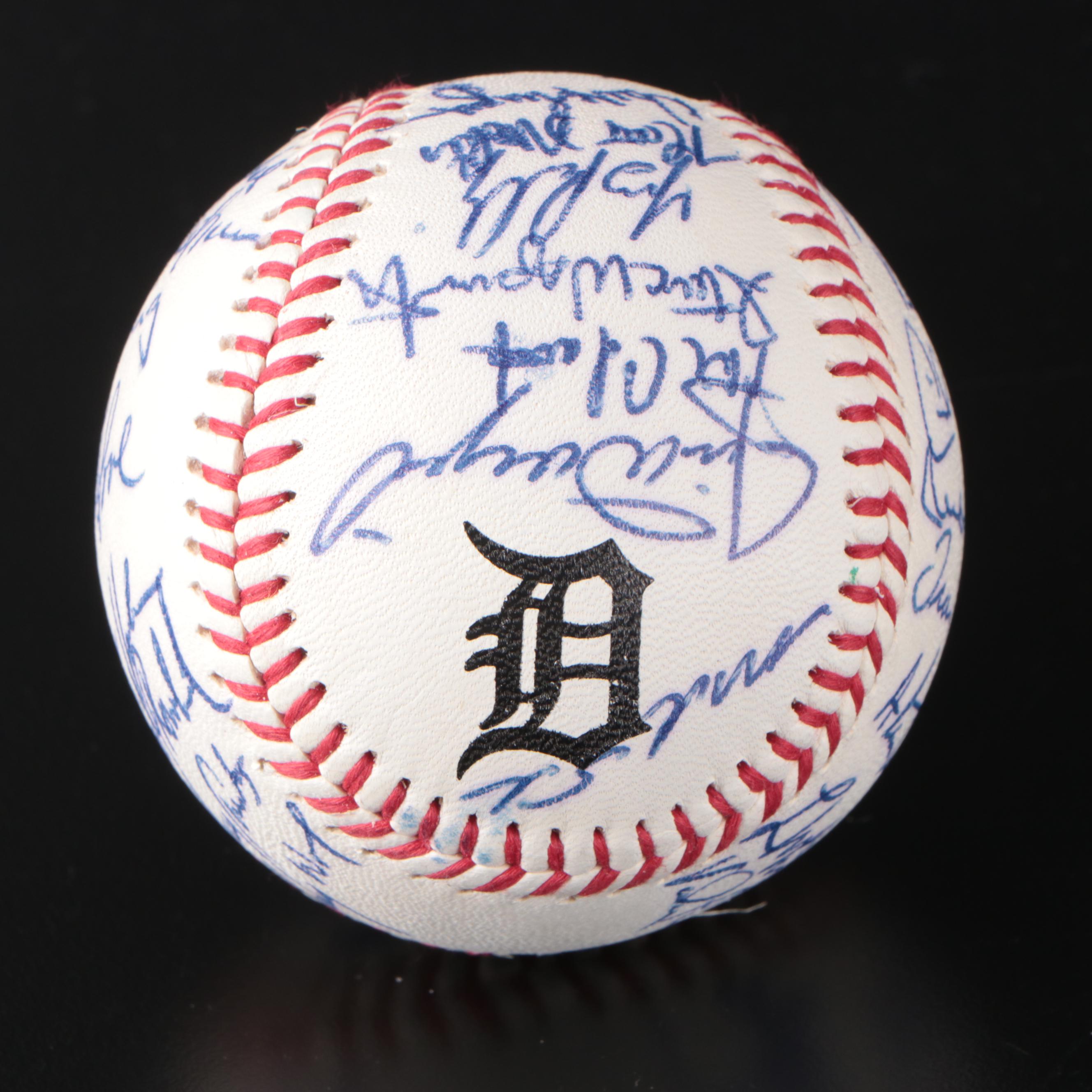 Detroit Tigers Team Signed Baseballs with Al Kaline, Buddy Bell, and More