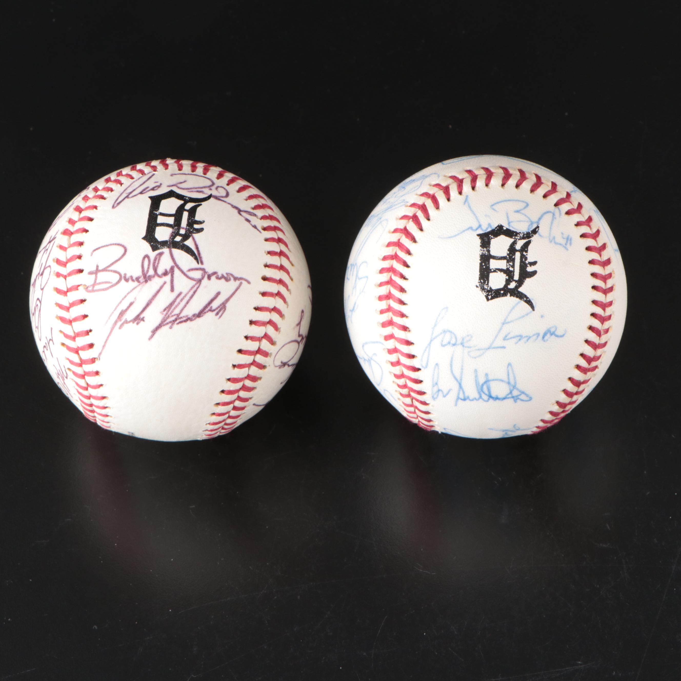 Detroit Tigers Team Signed Baseballs with Al Kaline, Buddy Bell, and More