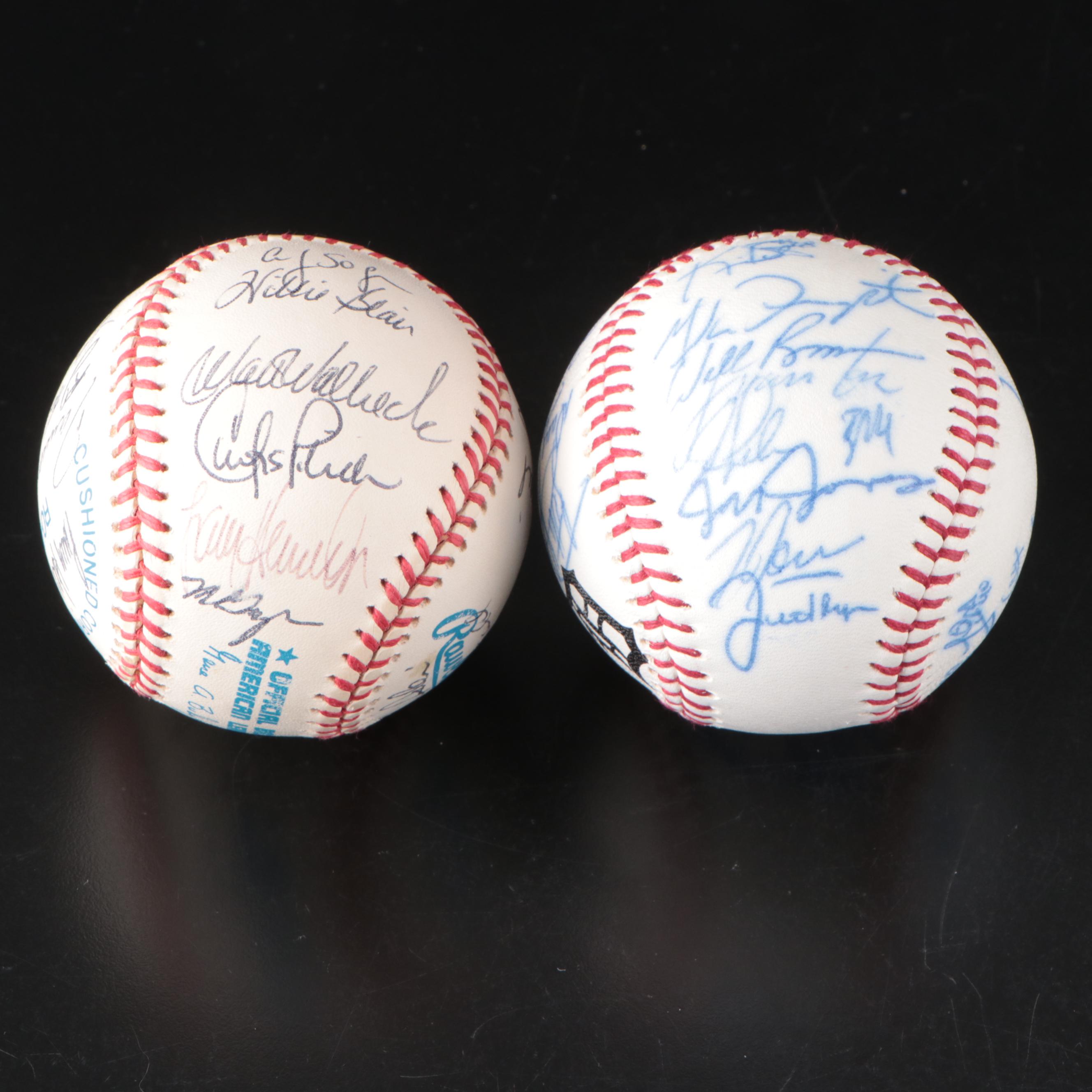 Detroit Tigers Team Signed Baseballs with Al Kaline, Buddy Bell, and More
