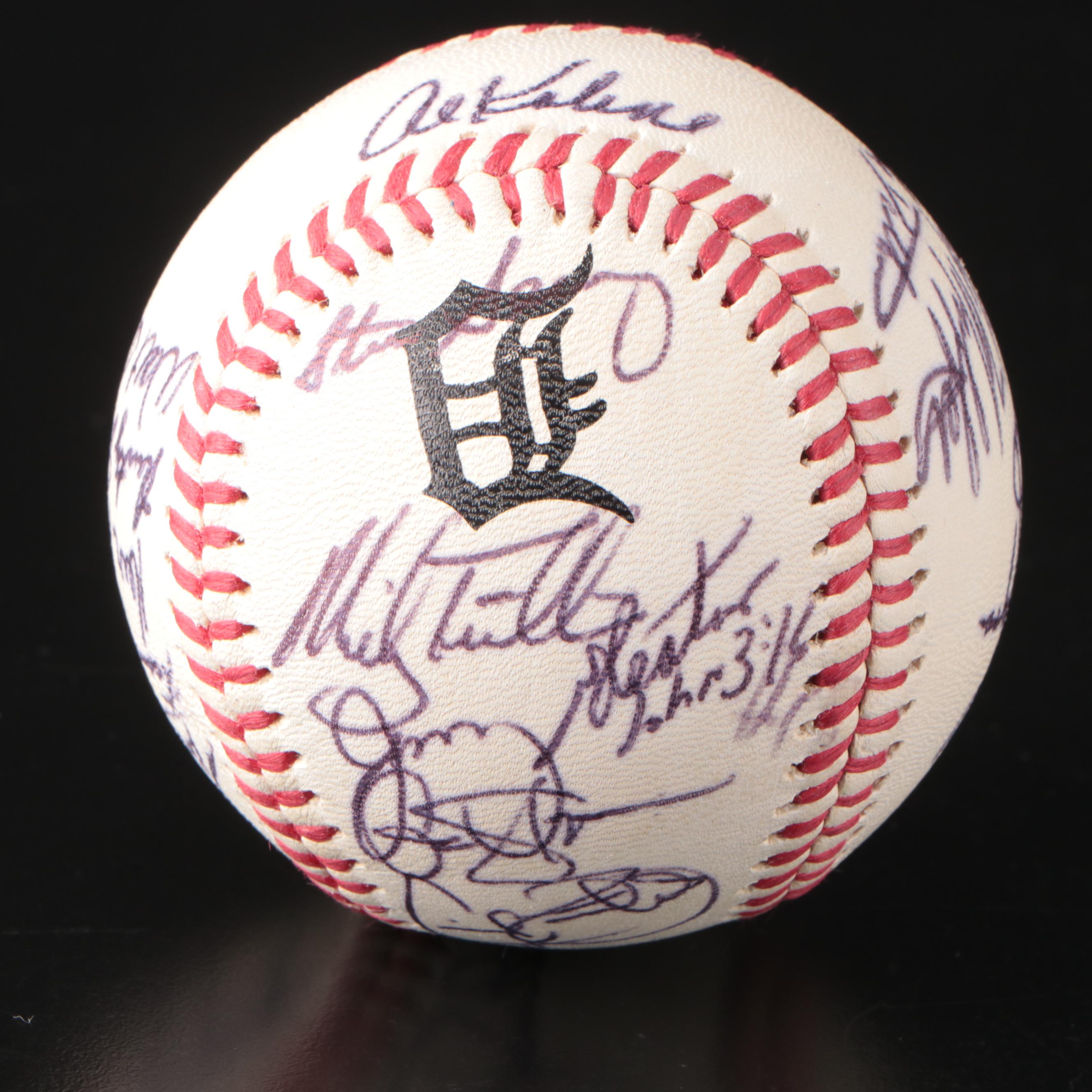 Detroit Tigers Team Signed Baseballs with Al Kaline, Buddy Bell, and More