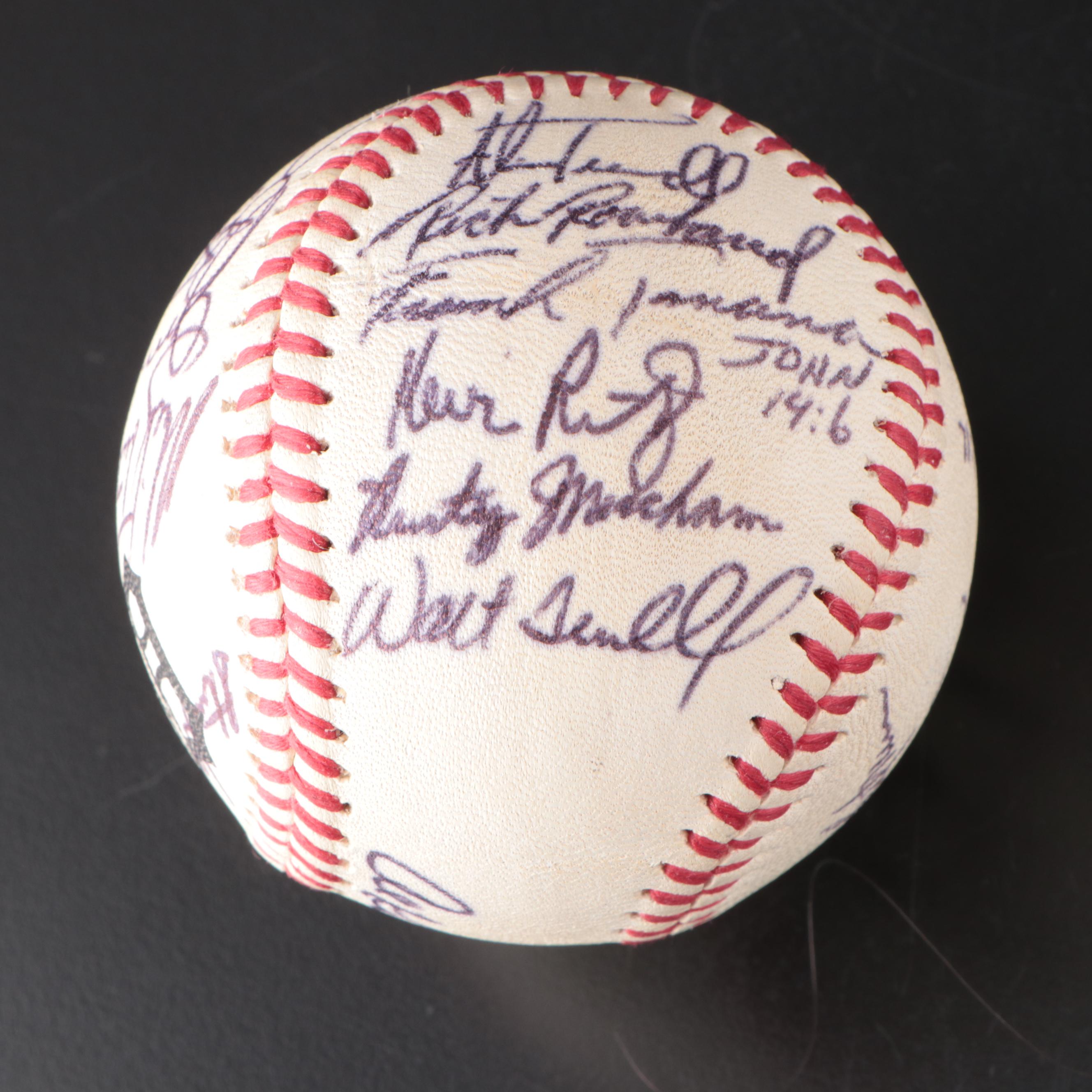 Detroit Tigers Team Signed Baseballs with Al Kaline, Buddy Bell, and More