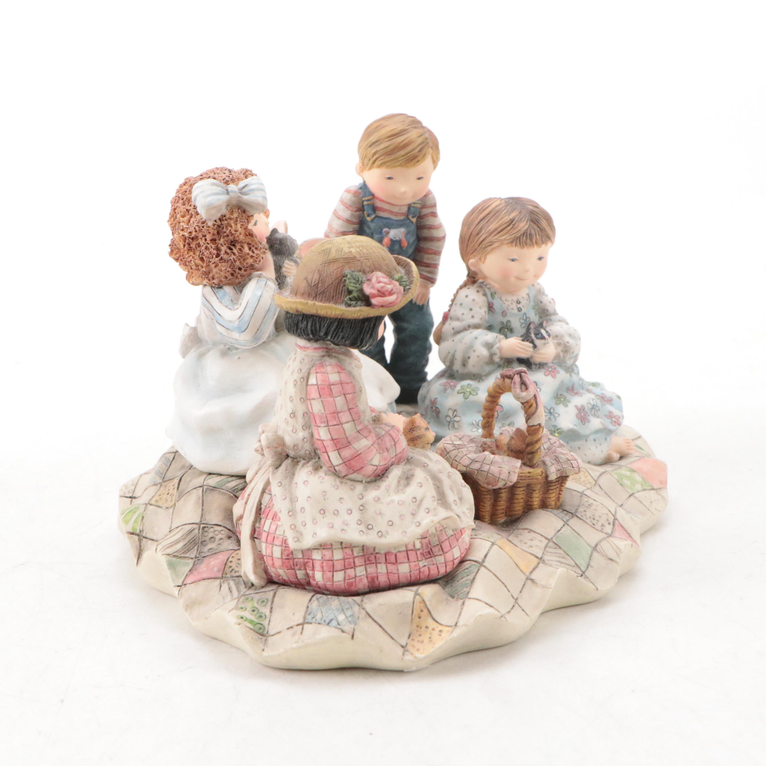 First Edition Picnic with Molly & More Special Friends Figurines by Lang & Wise