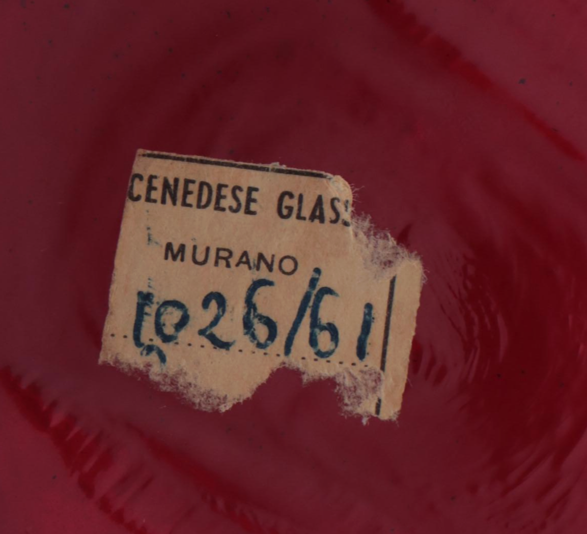 Simone Cenedese Gilt Ruby Murano Glass Vases