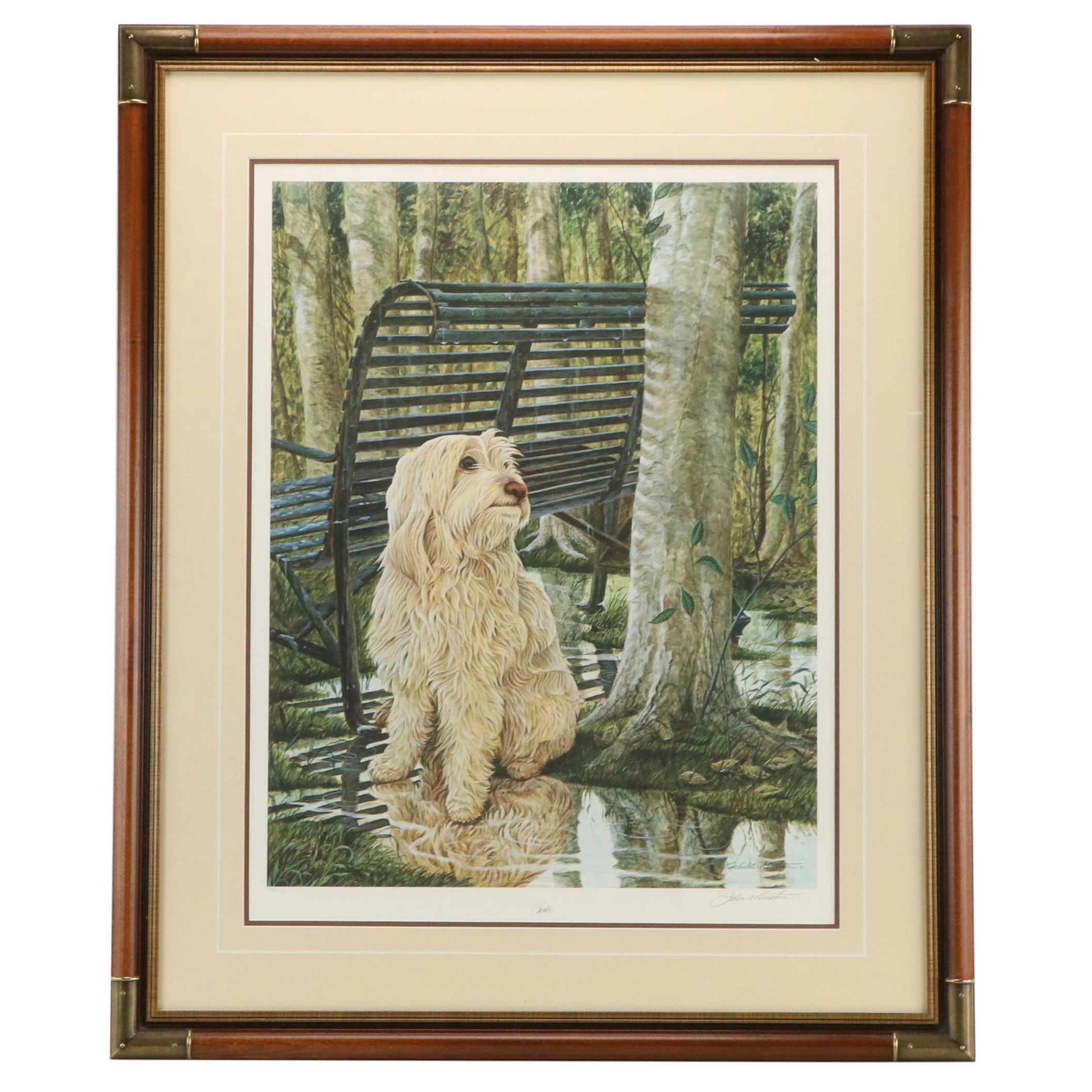 John A. Ruthven Offset Lithograph of a Dog "Sophie"
