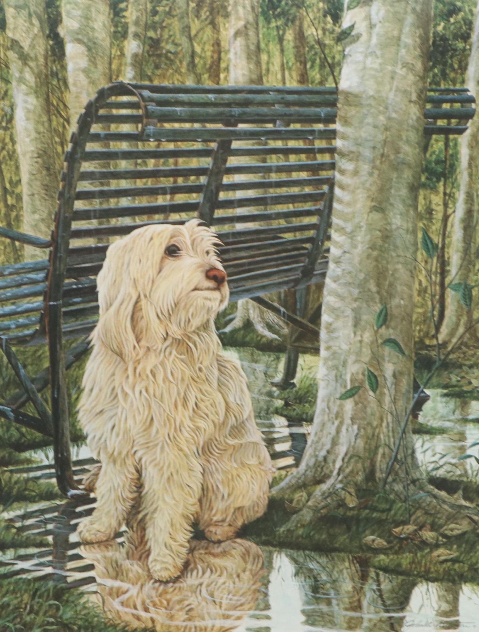 John A. Ruthven Offset Lithograph of a Dog "Sophie"