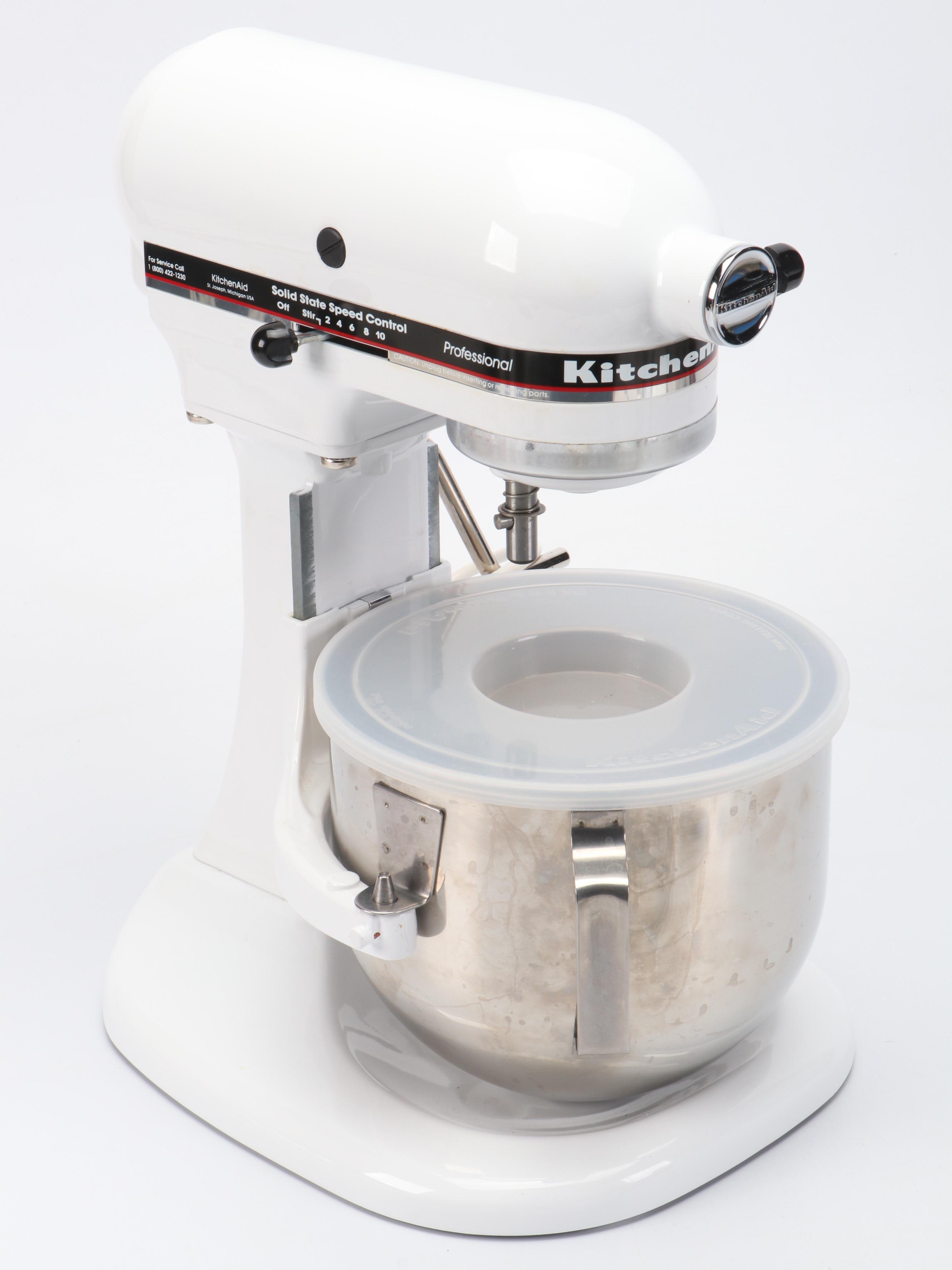 KitchenAid Model KSM50PWH Mixer with Attachments
