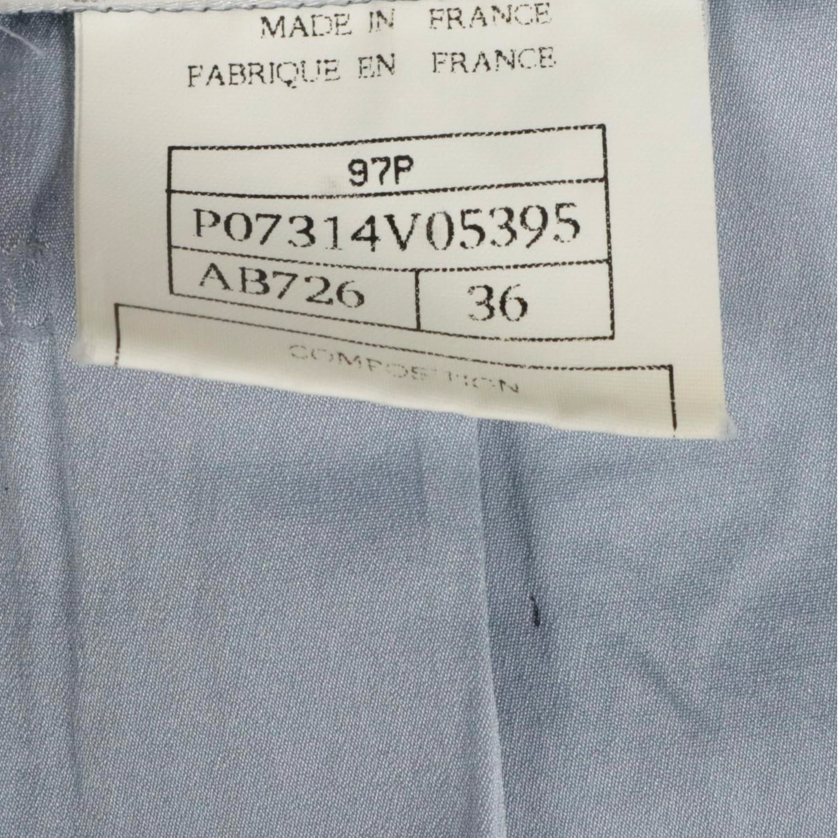 Chanel Boutique for Bergdorf Goodman Pale Blue Textured Wool Blend Jacket