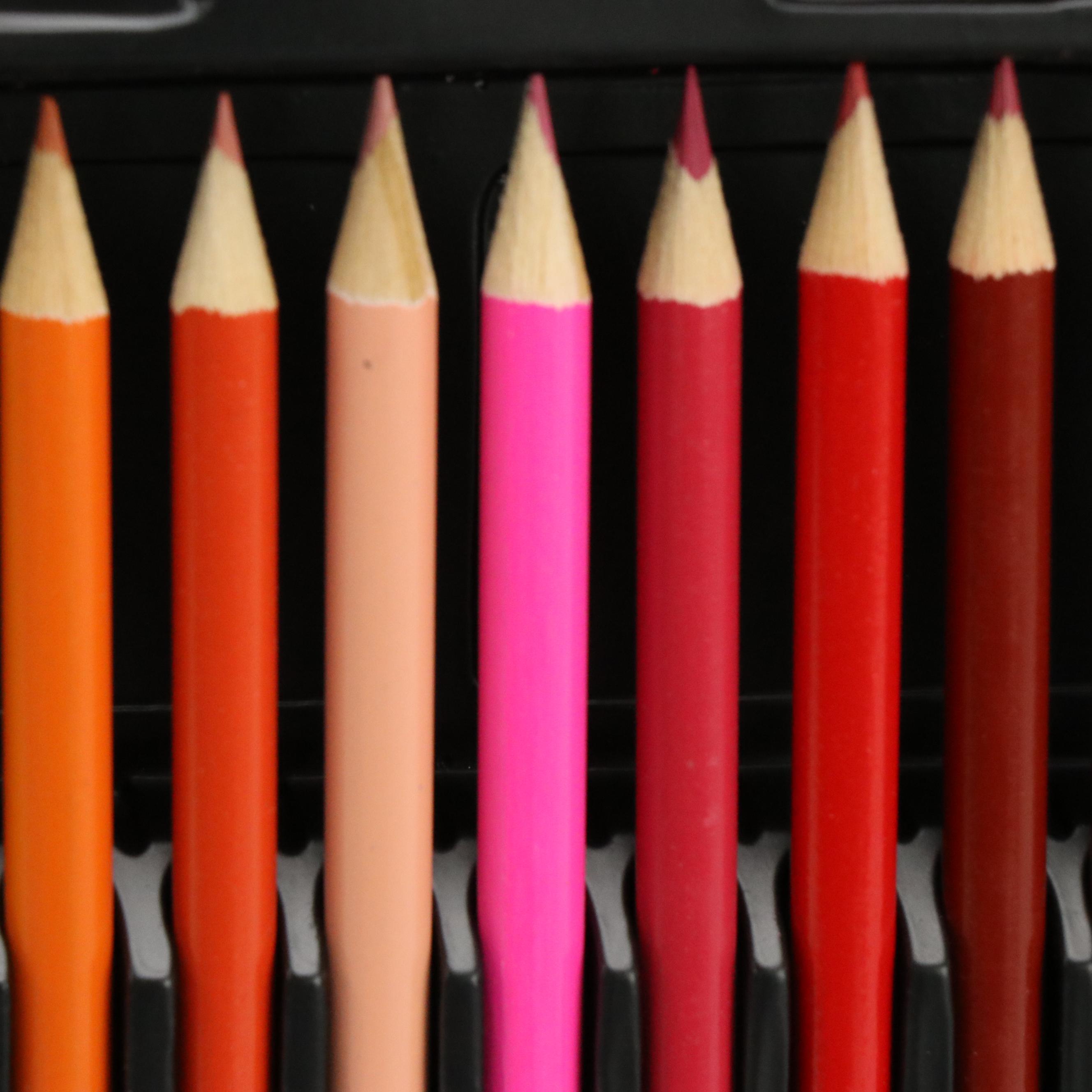 123 Piece Colored Pencil, Crayon and Pastels Art Kit with Crafting Scissors