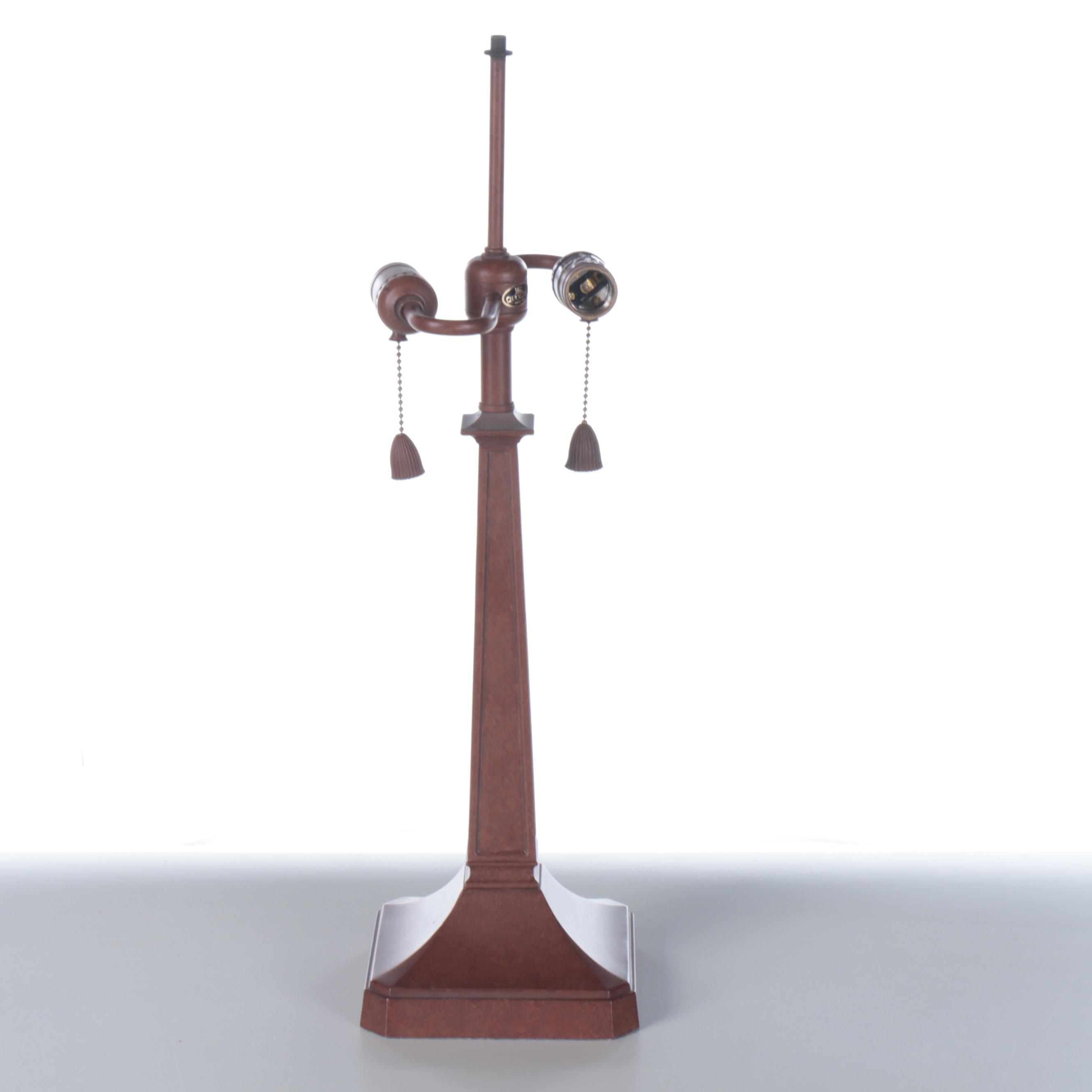 Quoizel Stained Glass and Metal Table Lamp