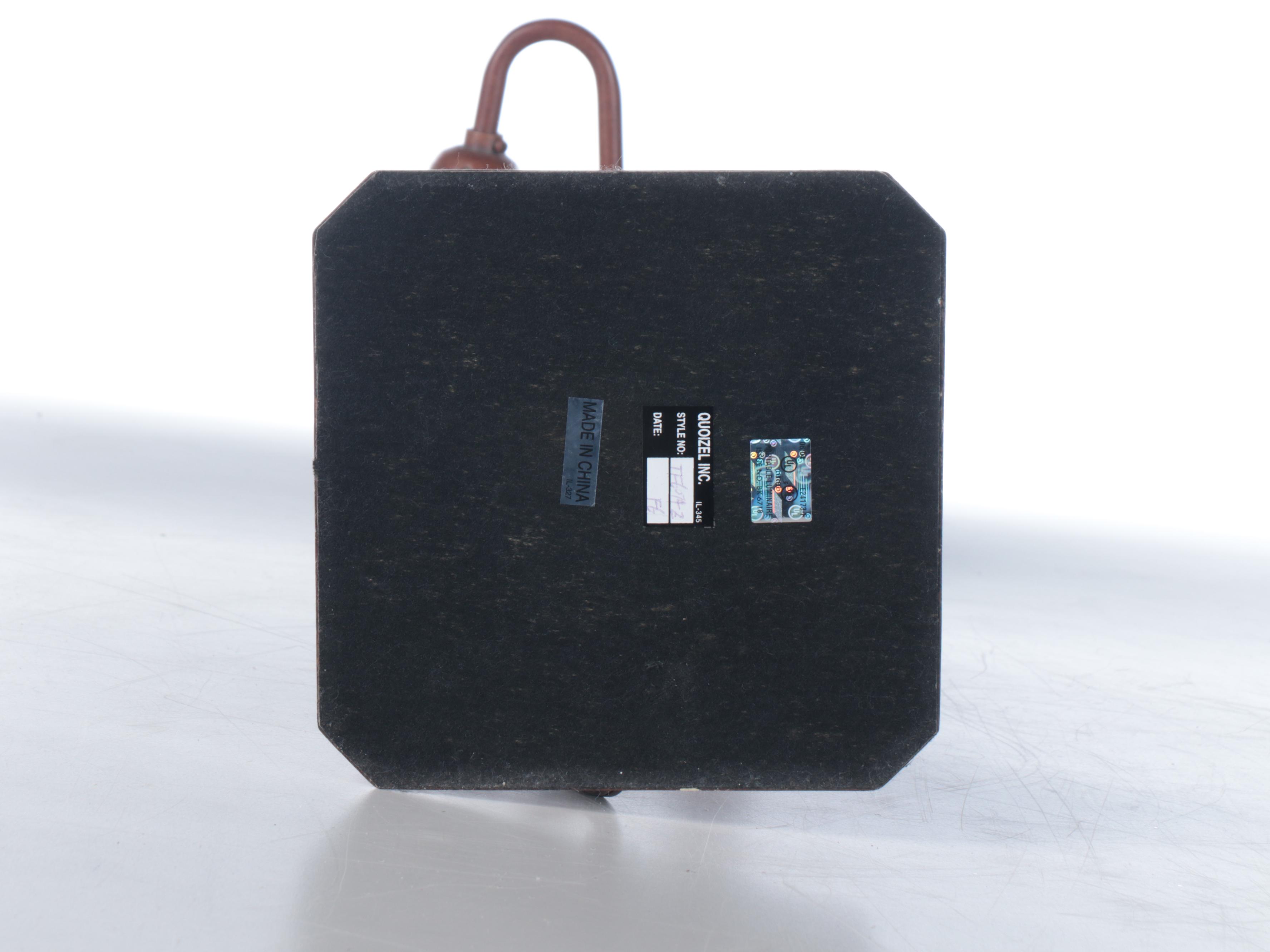 Quoizel Stained Glass and Metal Table Lamp