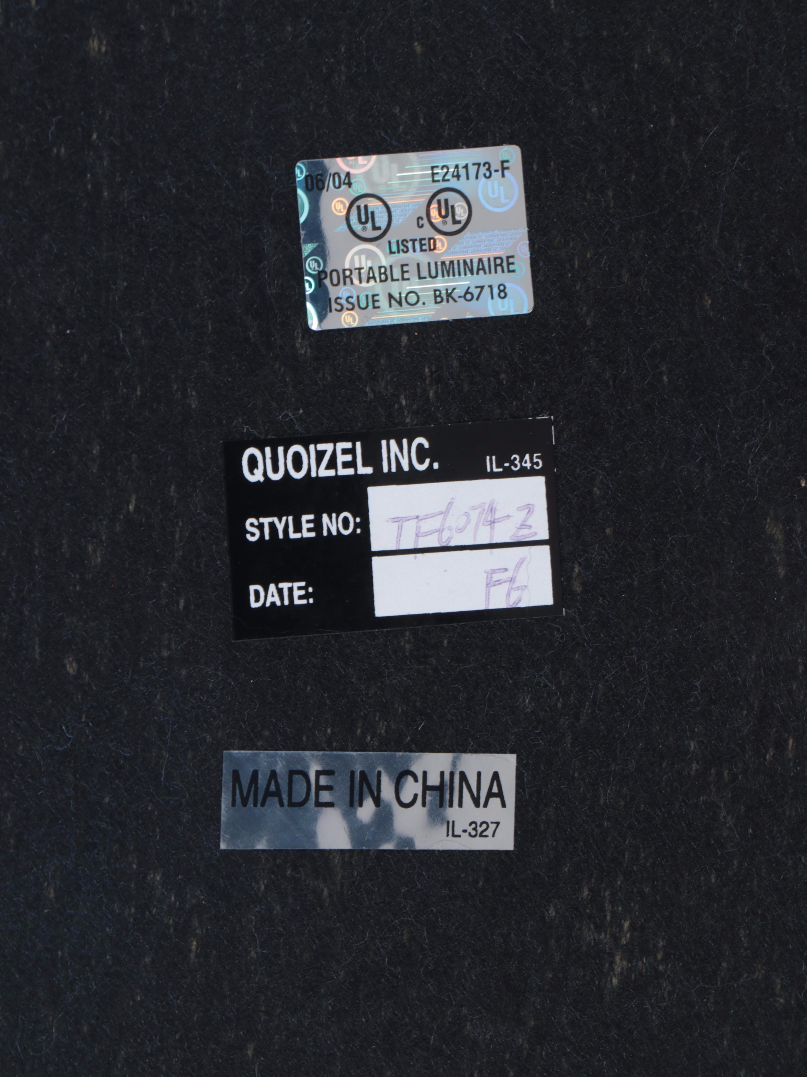 Quoizel Stained Glass and Metal Table Lamp