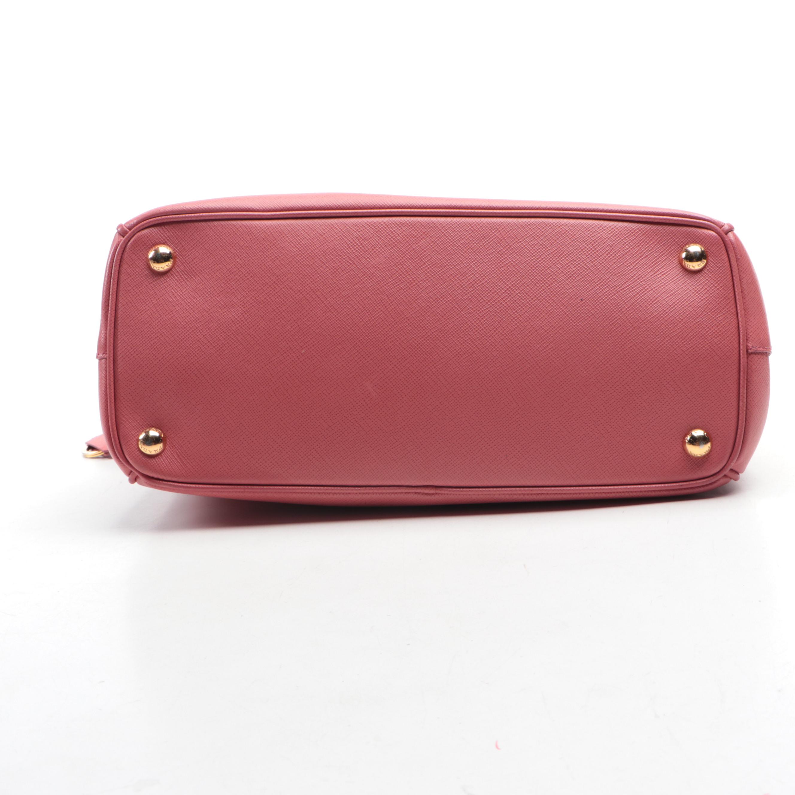 Prada Galleria Double Zip Handbag in Saffiano Leather