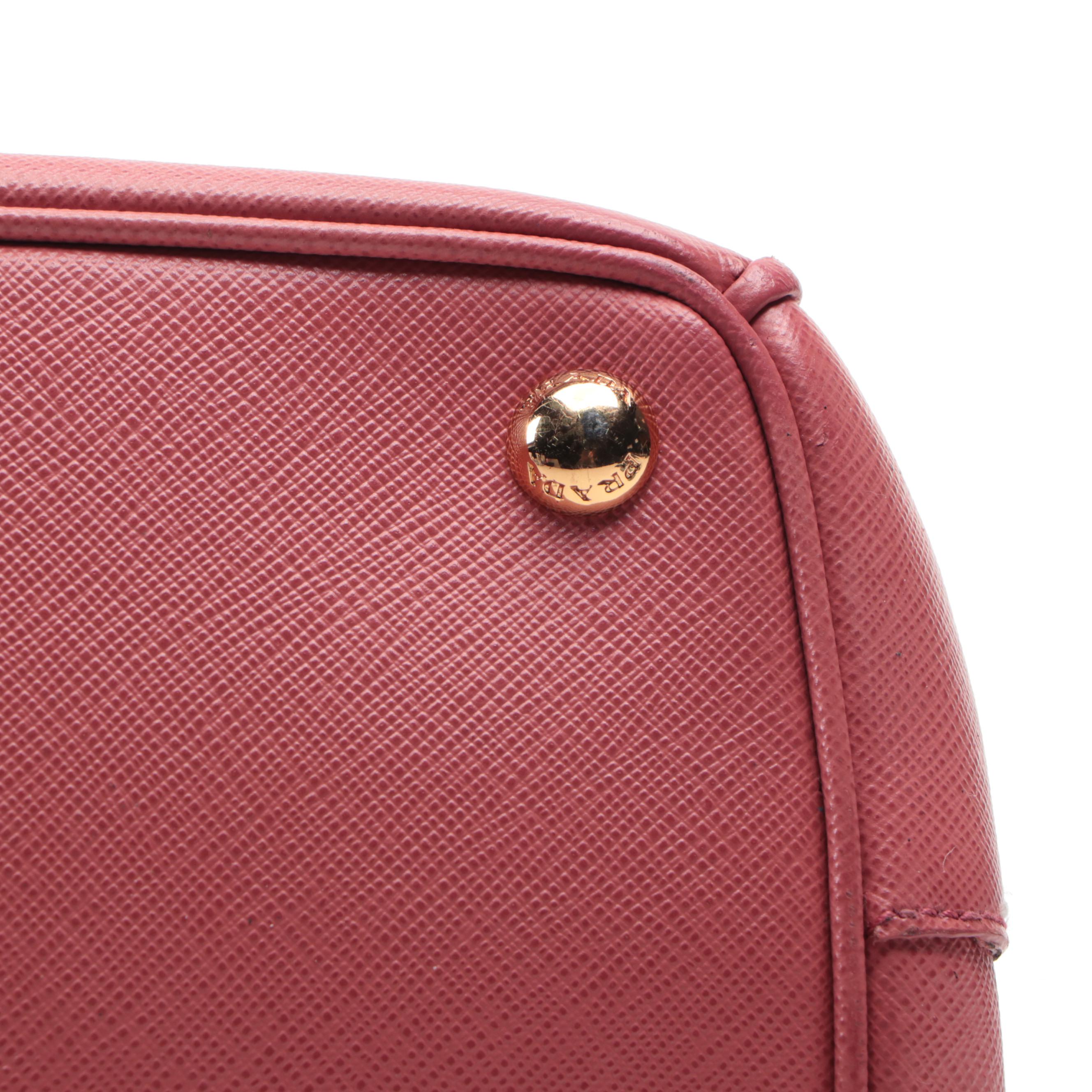 Prada Galleria Double Zip Handbag in Saffiano Leather